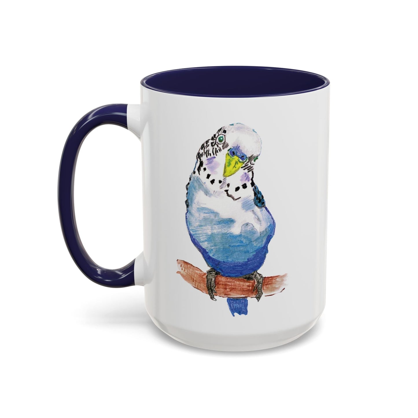 Parakeet Two Tone Coffee Mug (11oz & 15oz) - Blue Cava