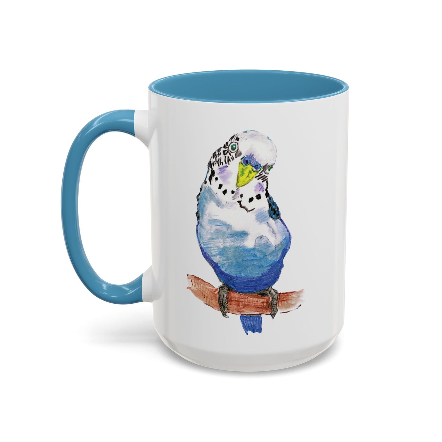 Parakeet Two Tone Coffee Mug (11oz & 15oz) - Blue Cava