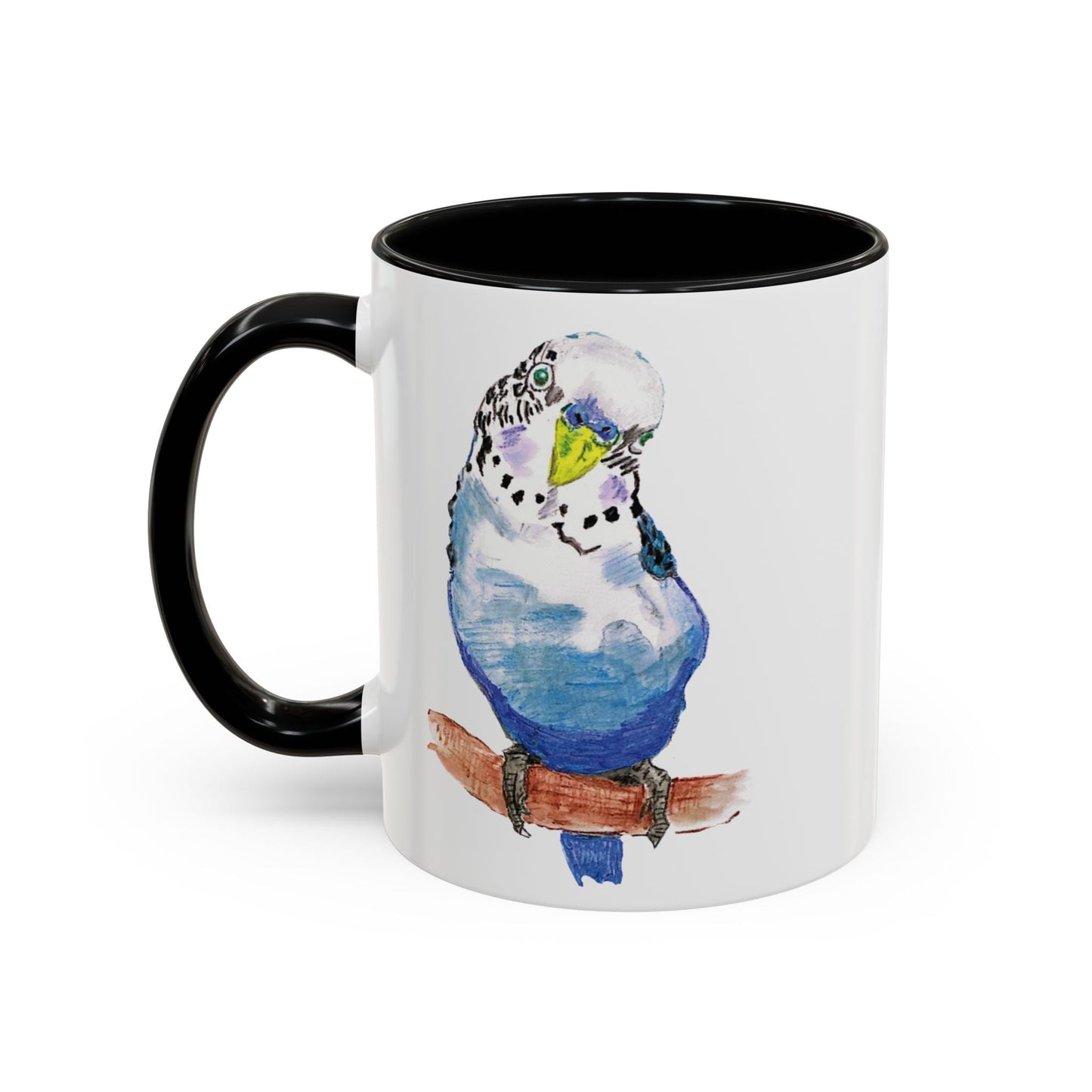 Parakeet Two Tone Coffee Mug (11oz & 15oz) - Blue Cava