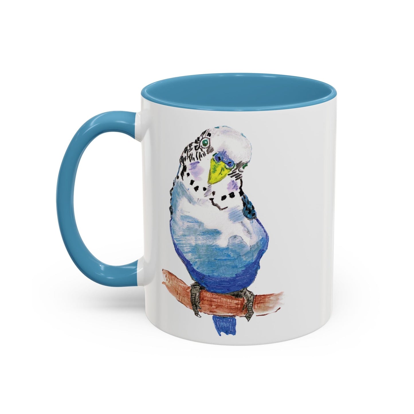 Parakeet Two Tone Coffee Mug (11oz & 15oz) - Blue Cava