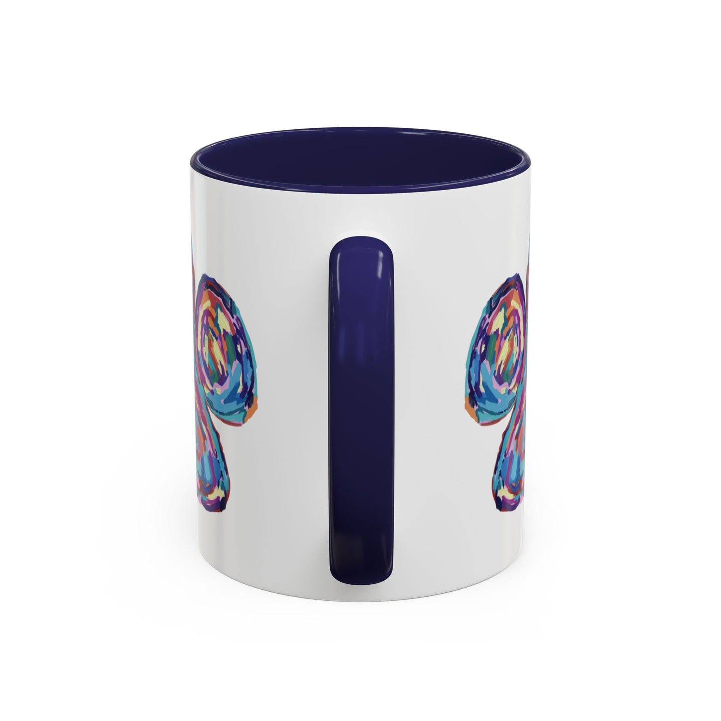 Paw Print Accent Coffee Mug (11oz & 15oz) - Blue Cava