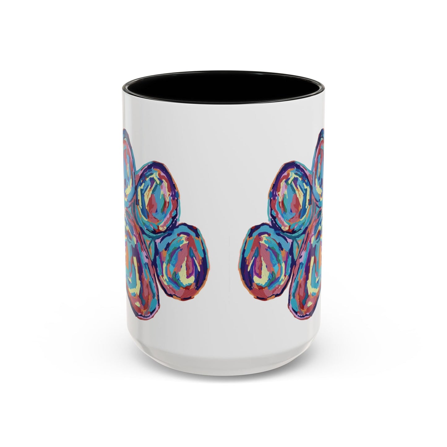 Paw Print Accent Coffee Mug (11oz & 15oz) - Blue Cava