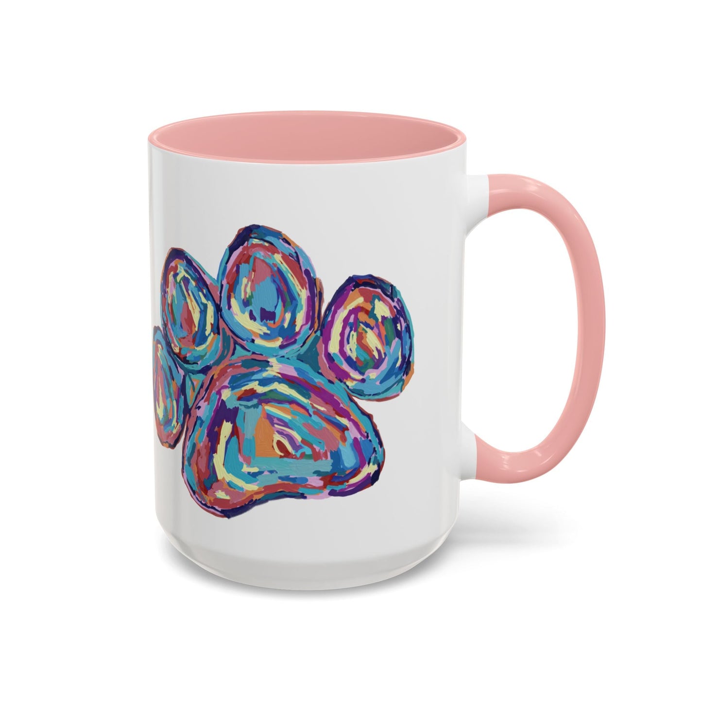 Paw Print Accent Coffee Mug (11oz & 15oz) - Blue Cava