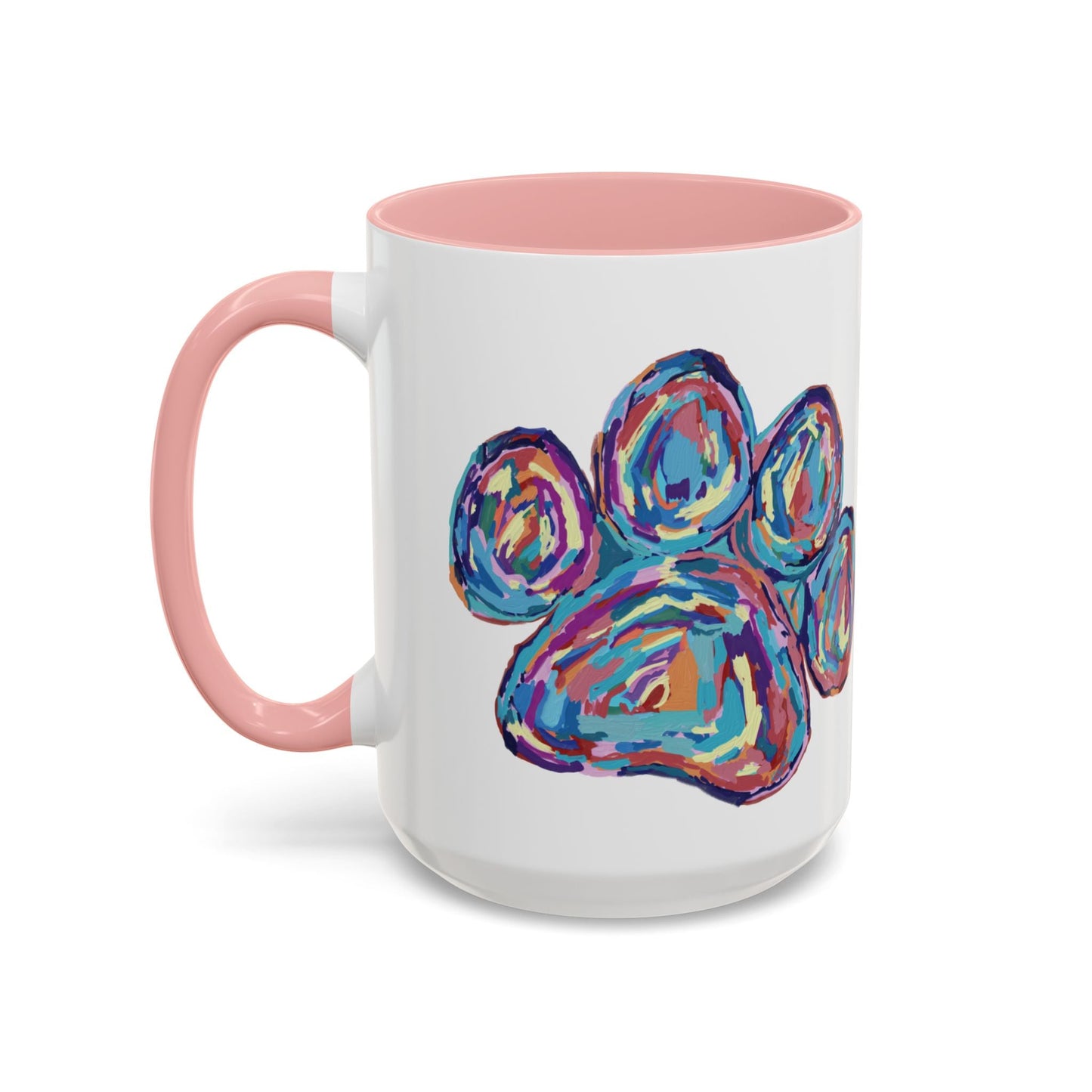 Paw Print Accent Coffee Mug (11oz & 15oz) - Blue Cava