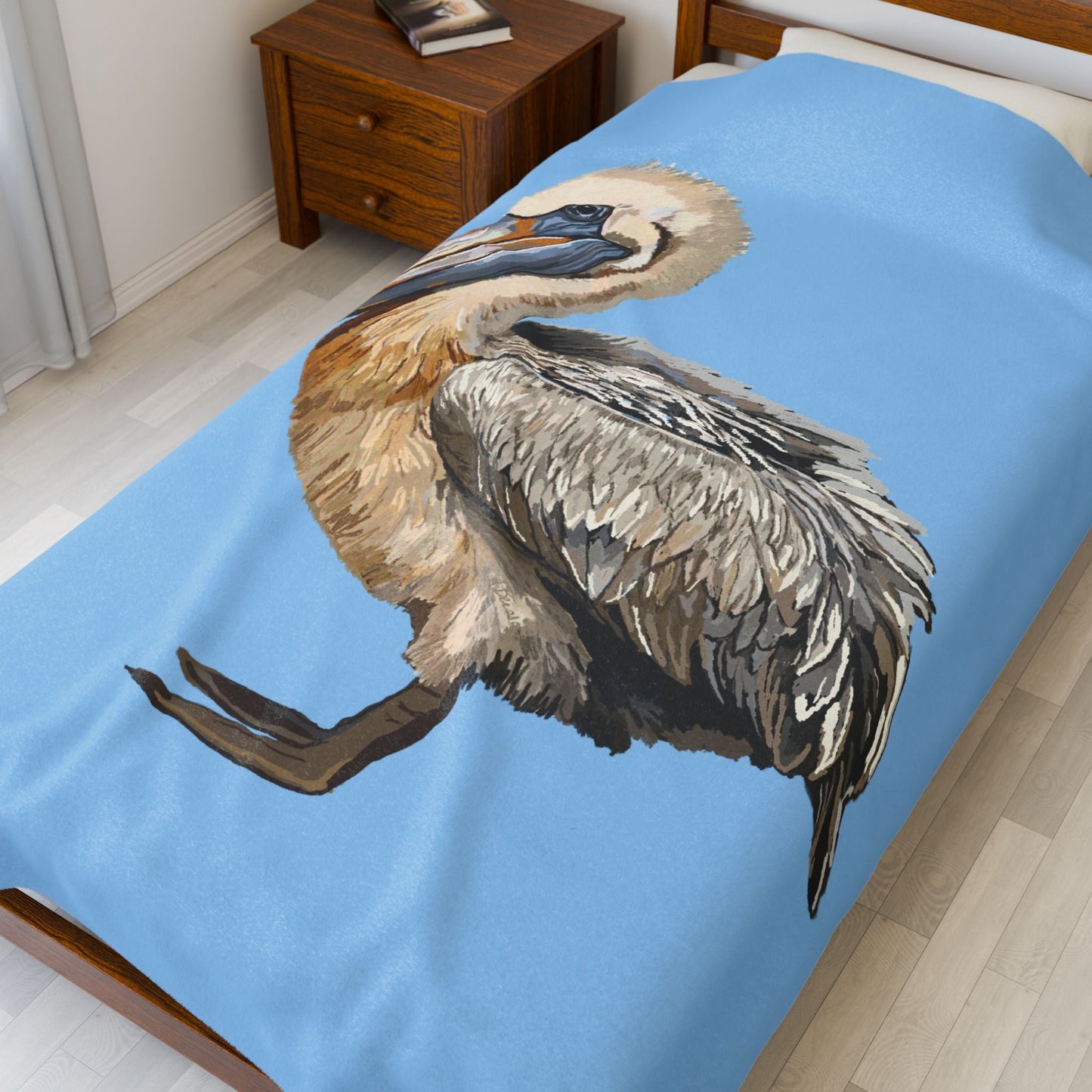 Pelican Cozy Velveteen Plush Blanket - Blue Cava