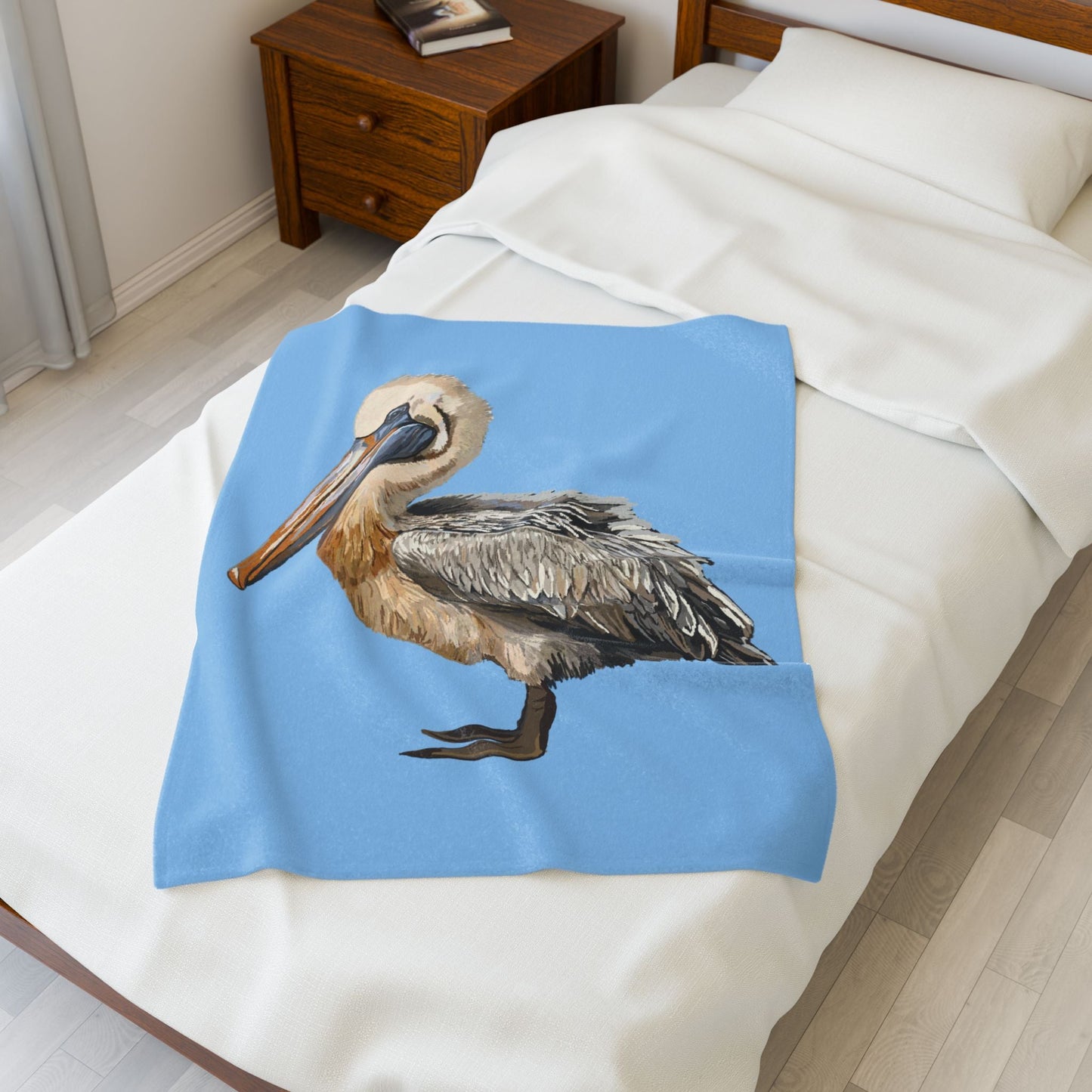 Pelican Cozy Velveteen Plush Blanket - Blue Cava