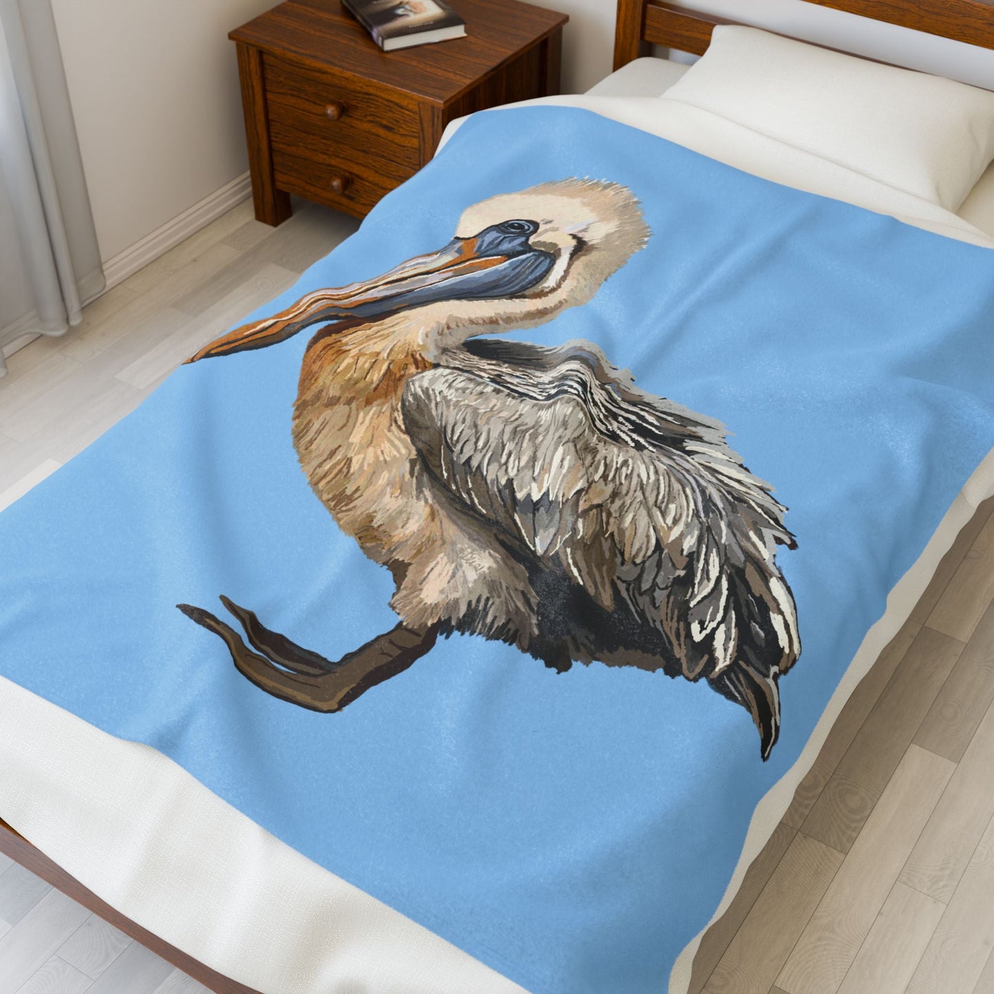 Pelican Cozy Velveteen Plush Blanket - Blue Cava