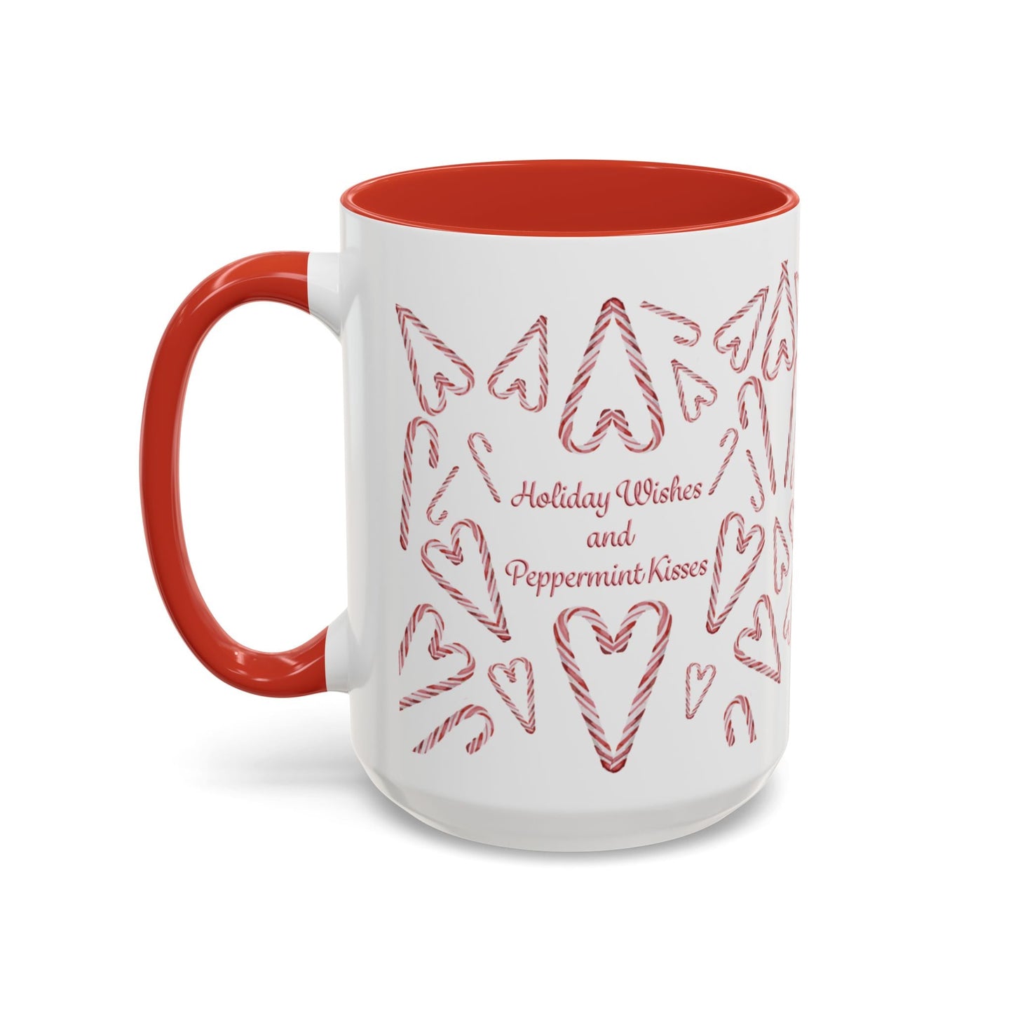 Peppermint Kisses Accent Coffee Mug (11oz & 15oz) - Blue Cava