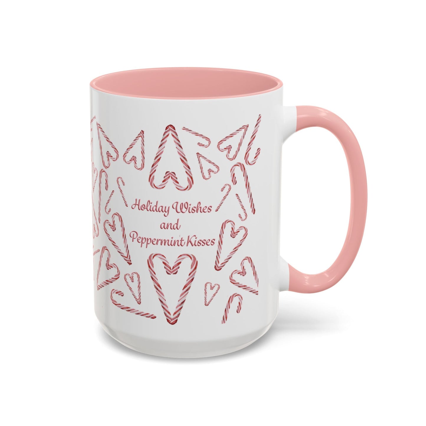 Peppermint Kisses Accent Coffee Mug (11oz & 15oz) - Blue Cava