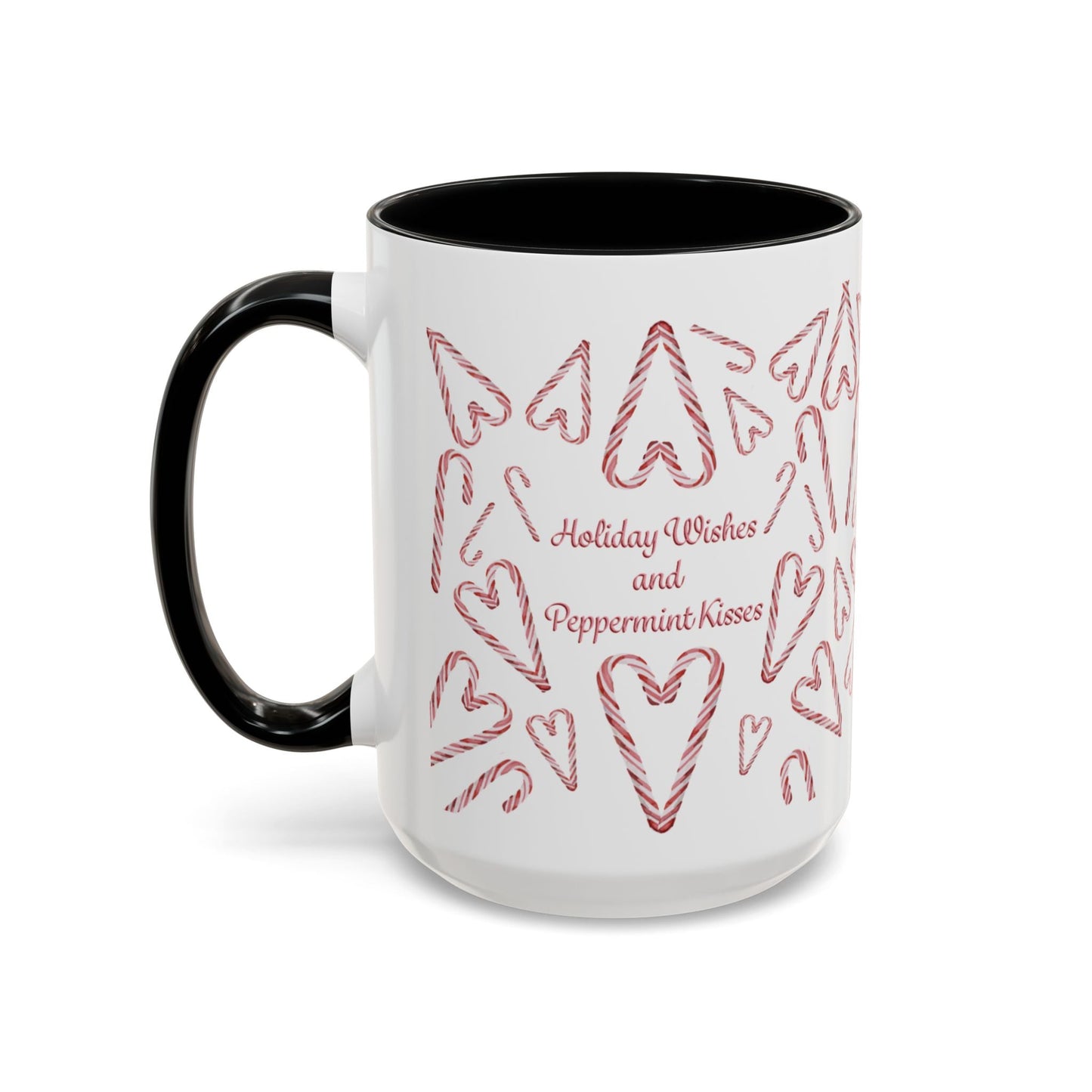 Peppermint Kisses Accent Coffee Mug (11oz & 15oz) - Blue Cava