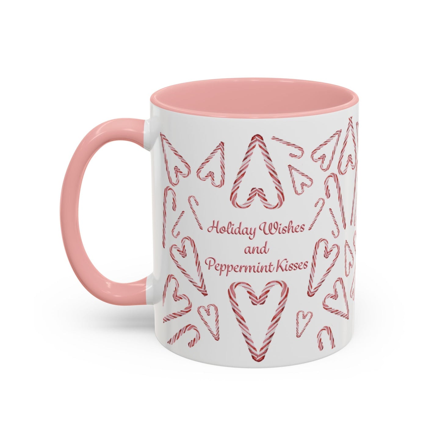 Peppermint Kisses Accent Coffee Mug (11oz & 15oz) - Blue Cava