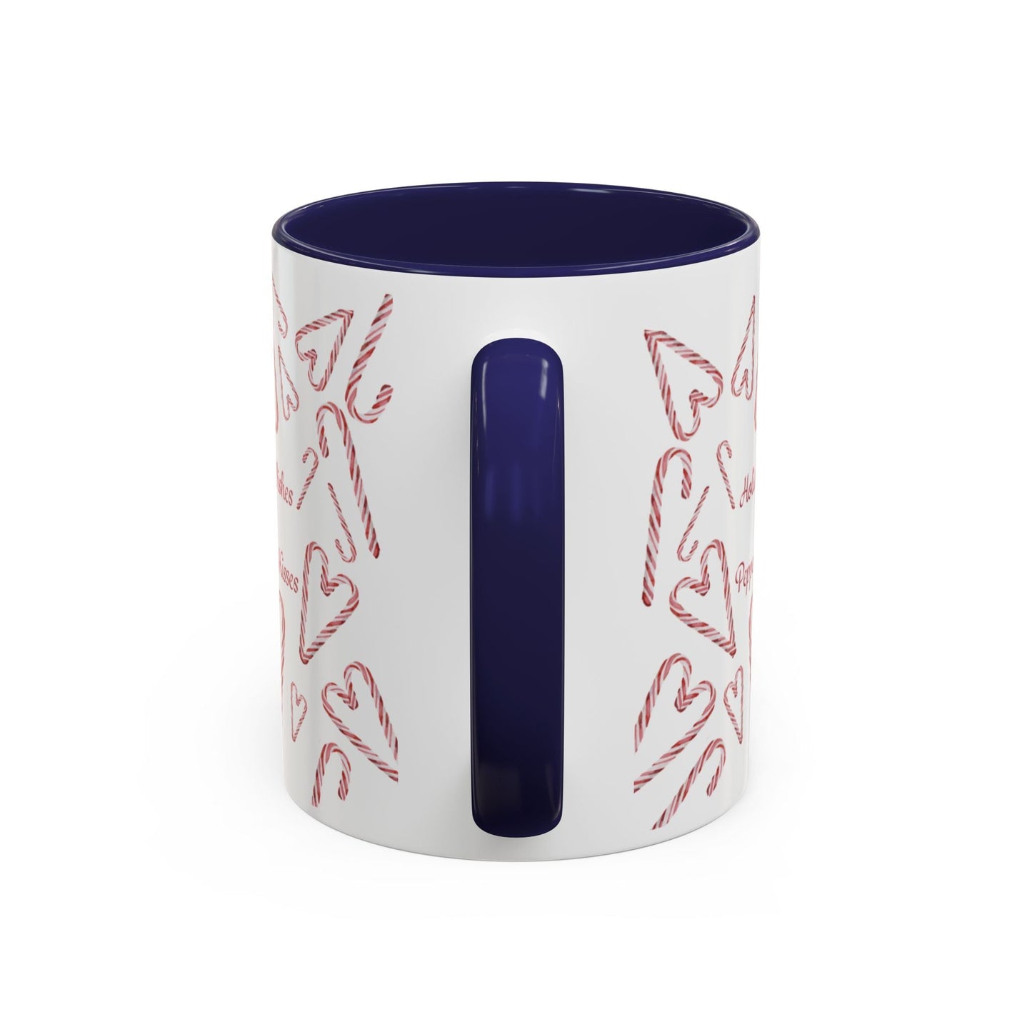 Peppermint Kisses Accent Coffee Mug (11oz & 15oz) - Blue Cava
