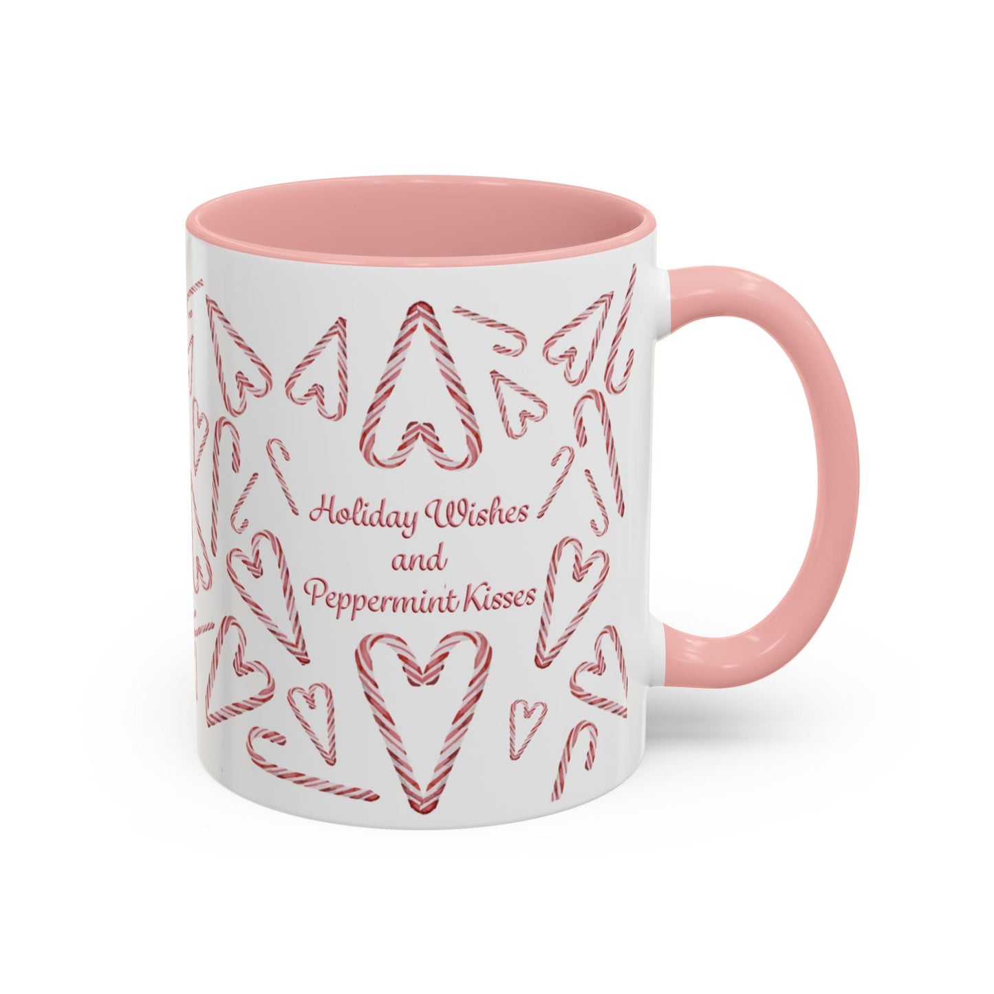 Peppermint Kisses Accent Coffee Mug (11oz & 15oz) - Blue Cava