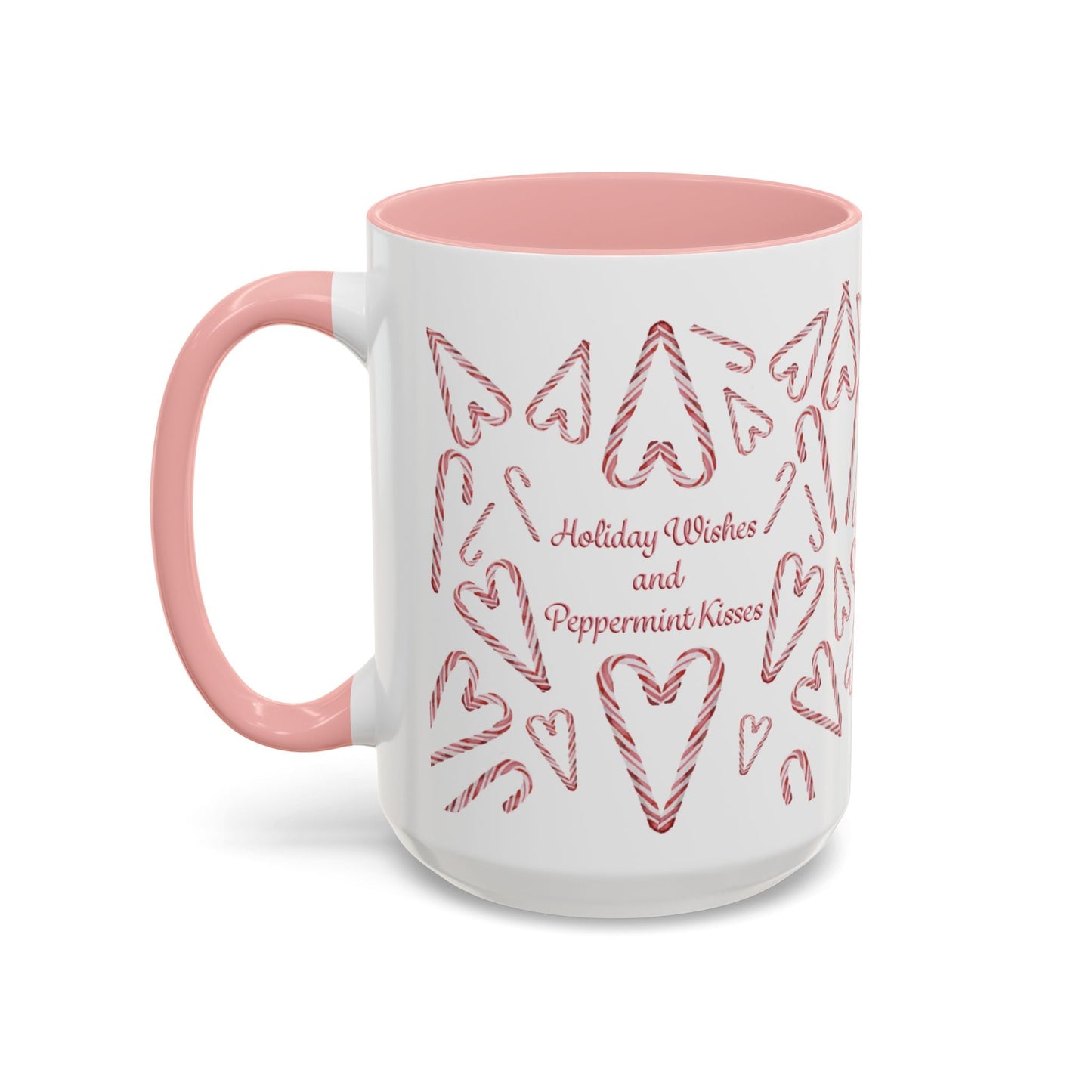 Peppermint Kisses Accent Coffee Mug (11oz & 15oz) - Blue Cava