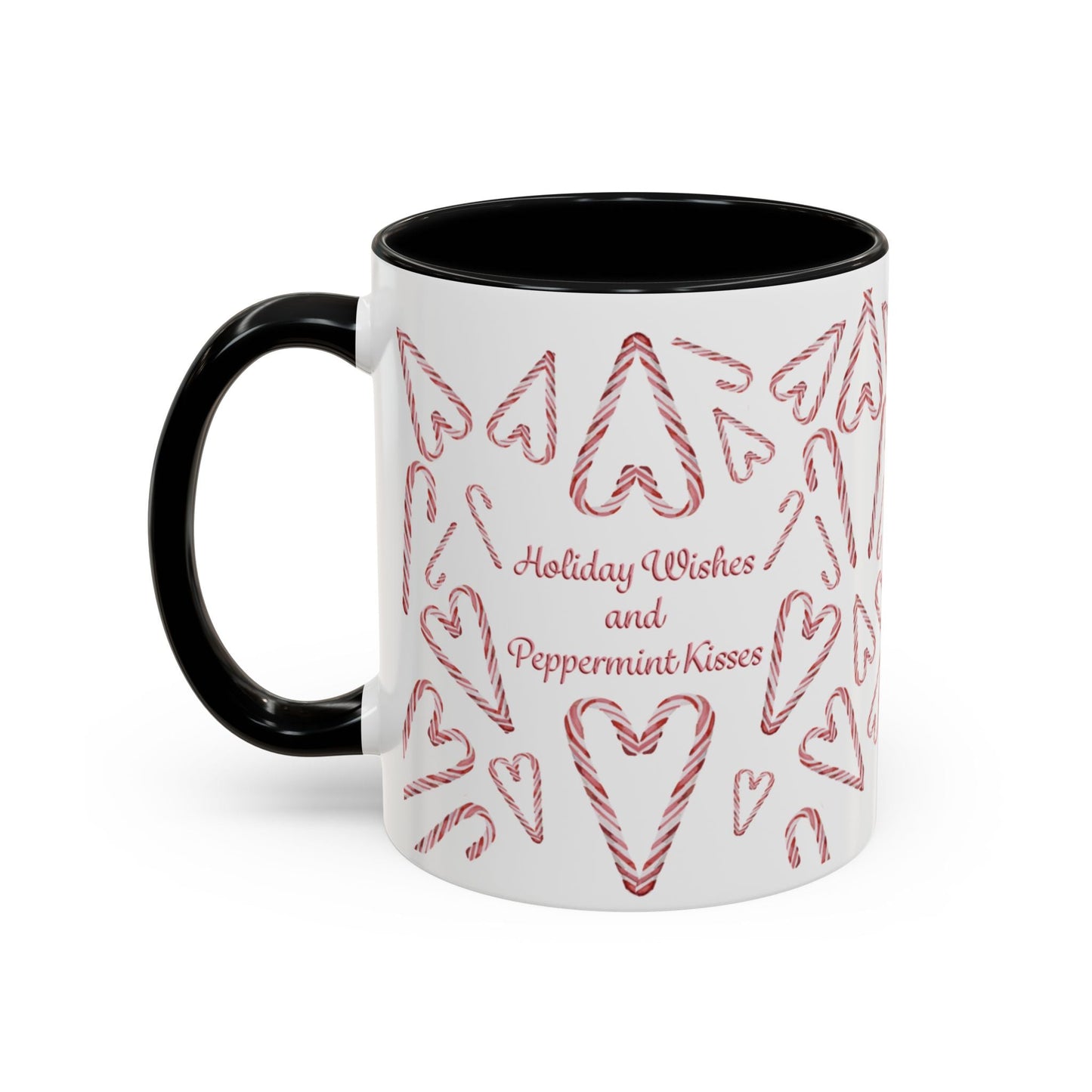 Peppermint Kisses Accent Coffee Mug (11oz & 15oz) - Blue Cava