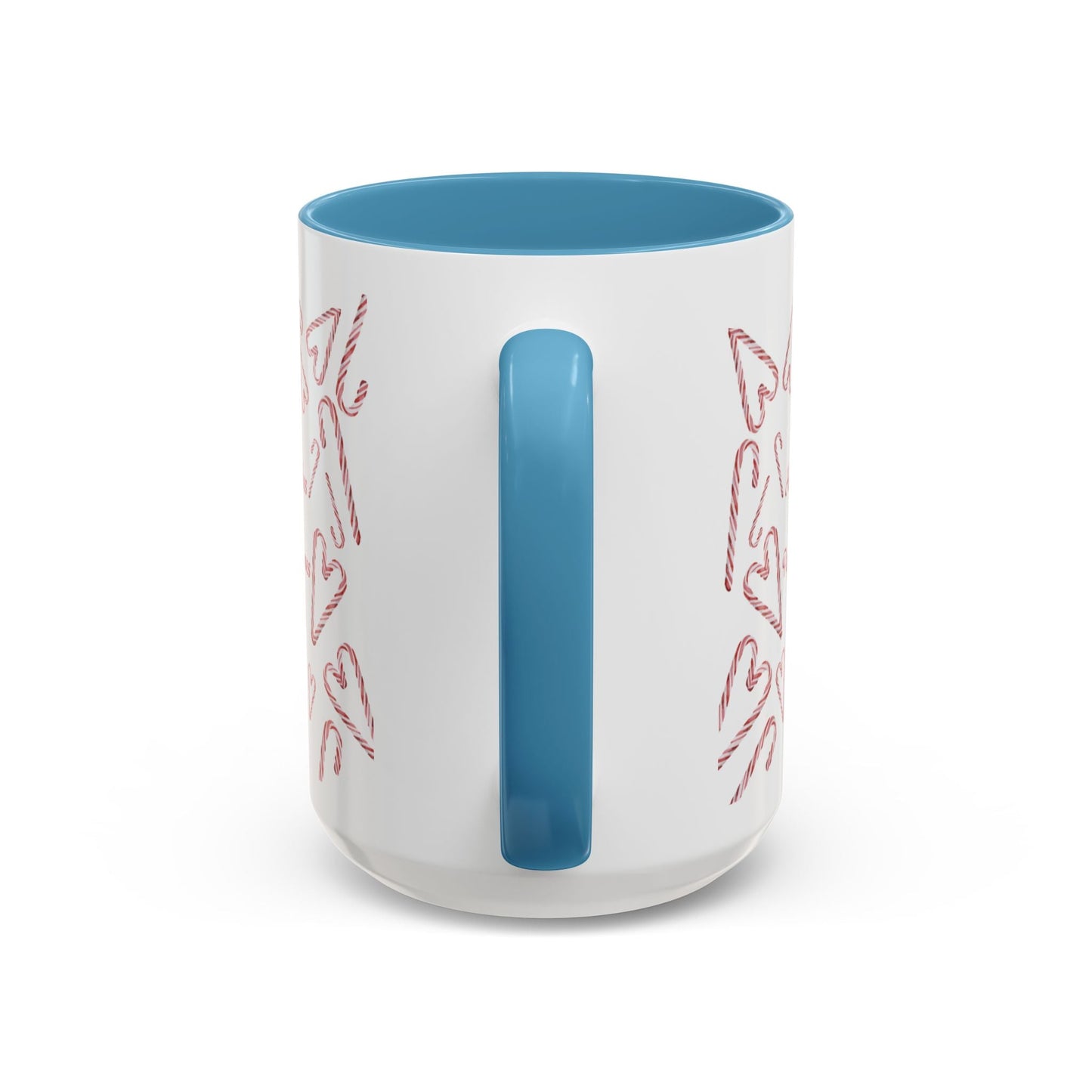 Peppermint Kisses Accent Coffee Mug (11oz & 15oz) - Blue Cava