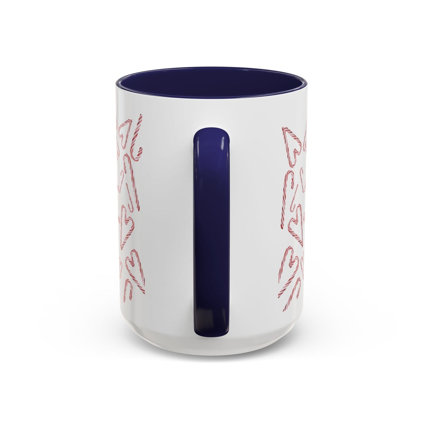 Peppermint Kisses Accent Coffee Mug (11oz & 15oz) - Blue Cava