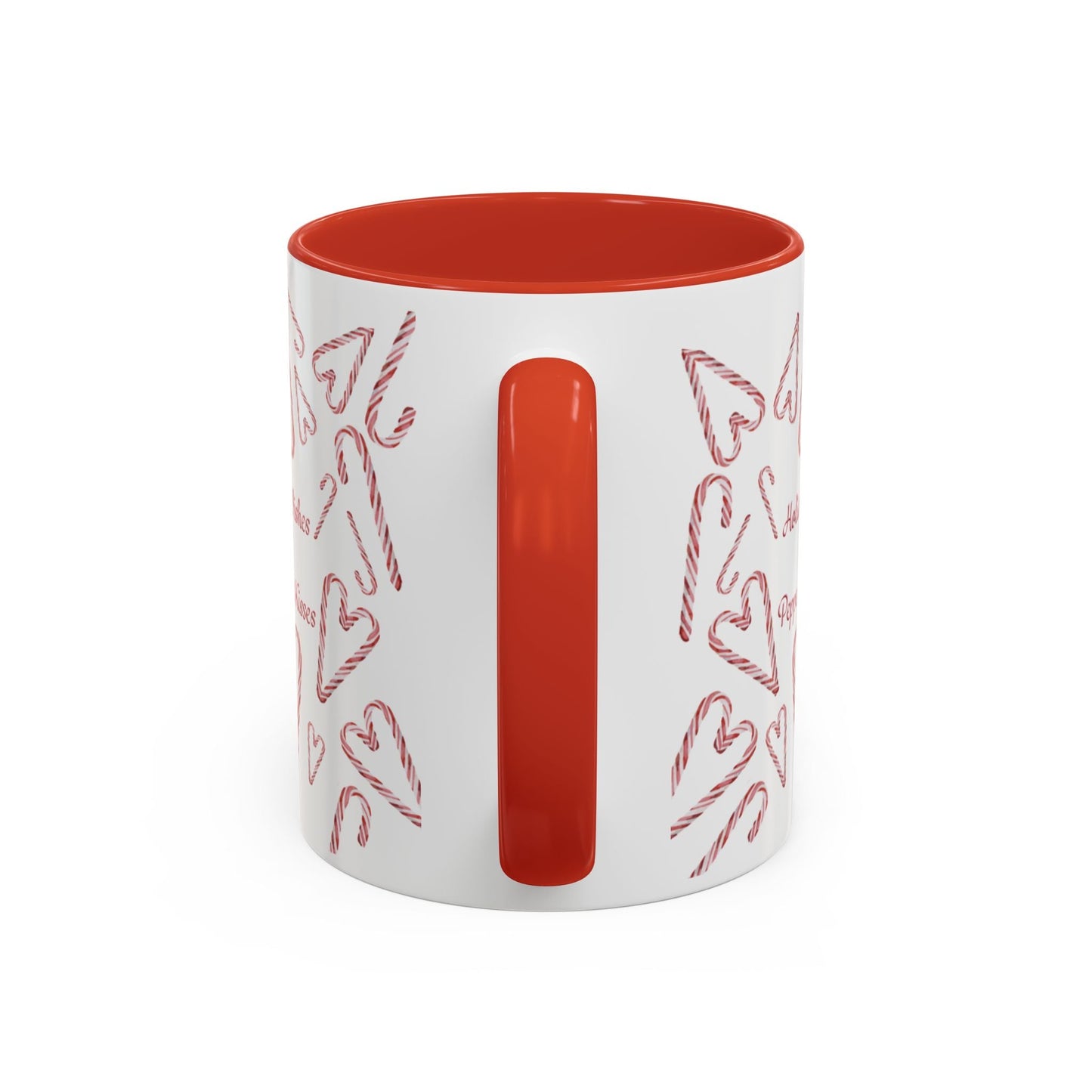 Peppermint Kisses Accent Coffee Mug (11oz & 15oz) - Blue Cava