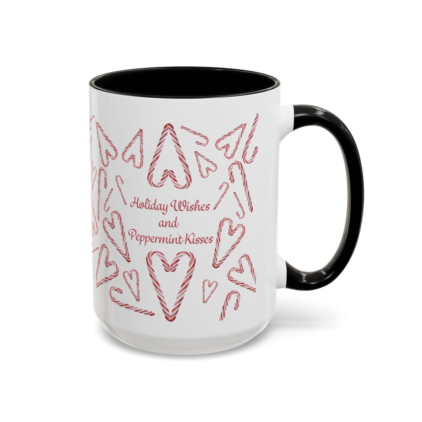 Peppermint Kisses Accent Coffee Mug (11oz & 15oz) - Blue Cava