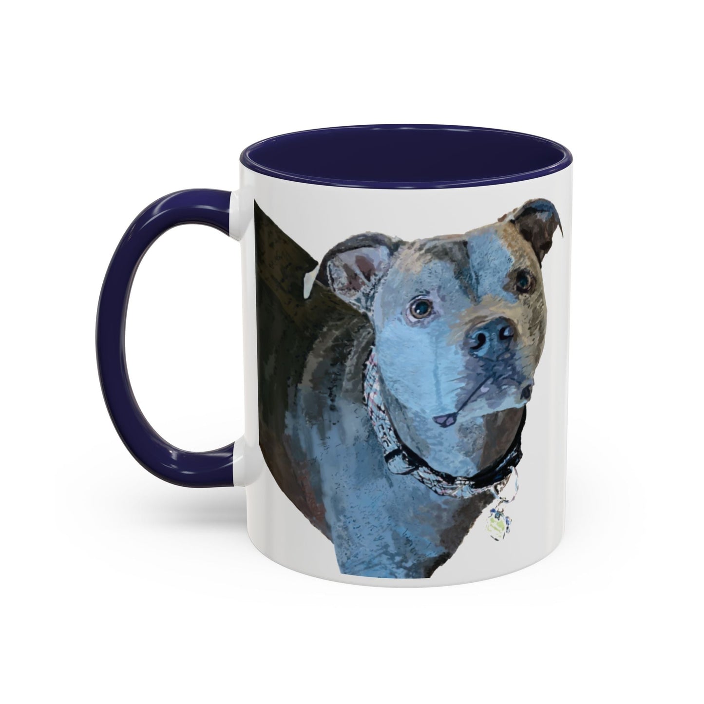 Pitt Bull “Diesel” Two Tone Ceramic Mug - 11 oz & 15 oz - Blue Cava