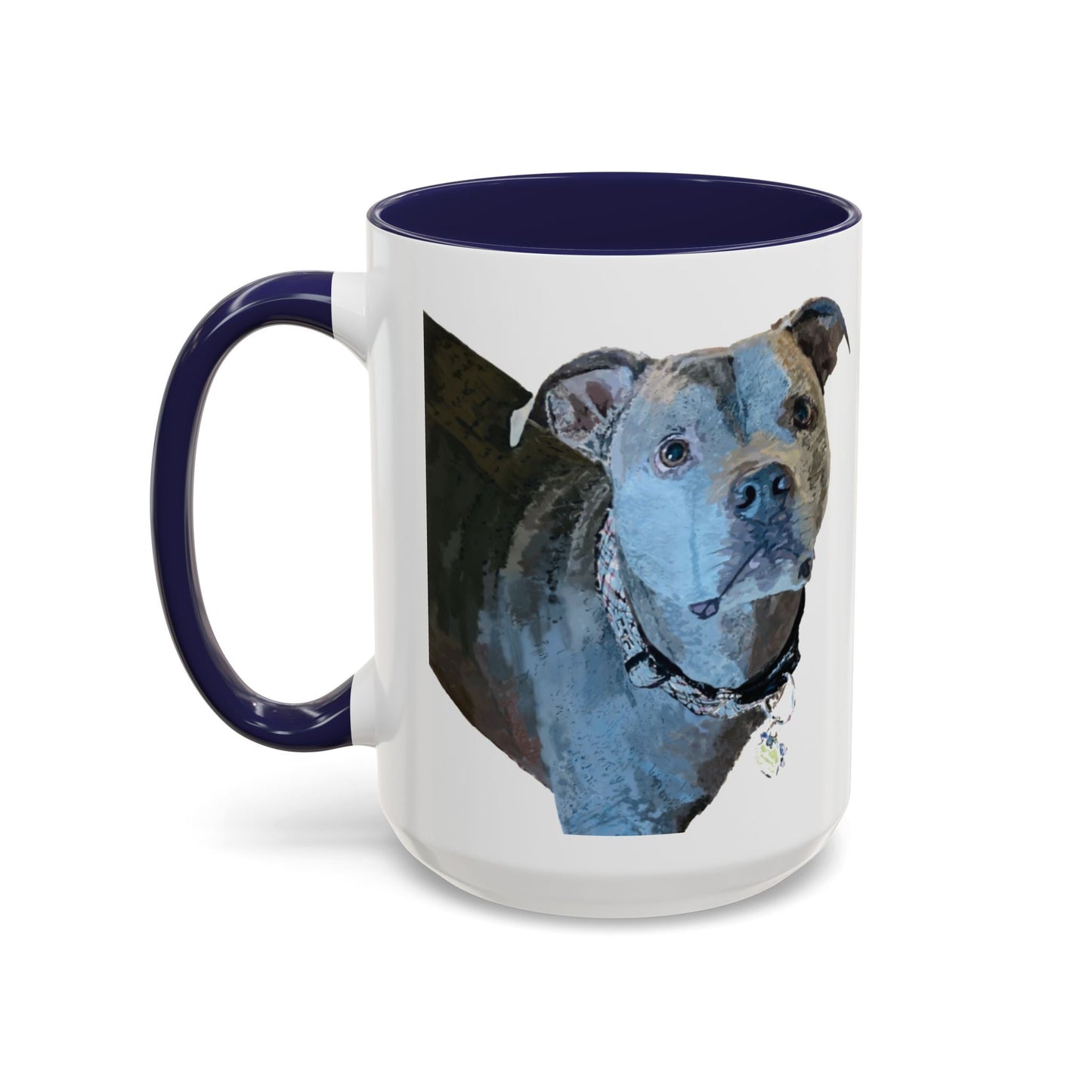 Pitt Bull “Diesel” Two Tone Ceramic Mug - 11 oz & 15 oz - Blue Cava