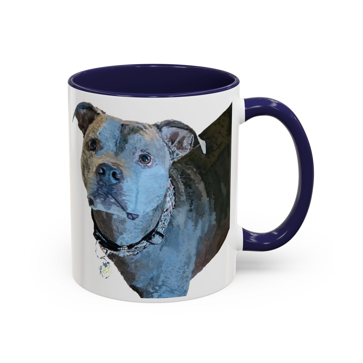 Pitt Bull “Diesel” Two Tone Ceramic Mug - 11 oz & 15 oz - Blue Cava