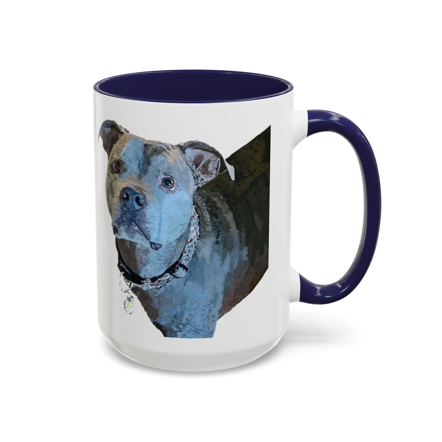 Pitt Bull “Diesel” Two Tone Ceramic Mug - 11 oz & 15 oz - Blue Cava