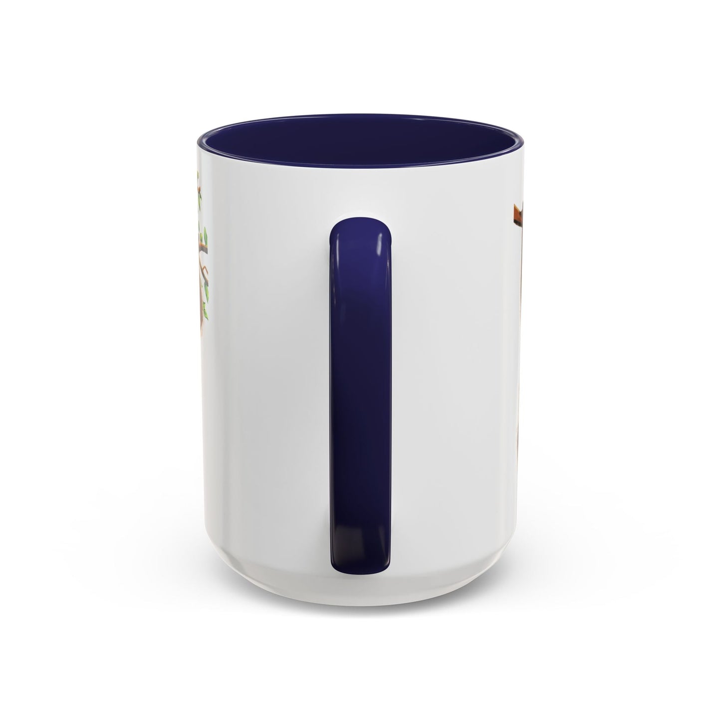 Playful Hanging Monkey Two Tone Coffee Mug | 11oz & 15oz - Blue Cava