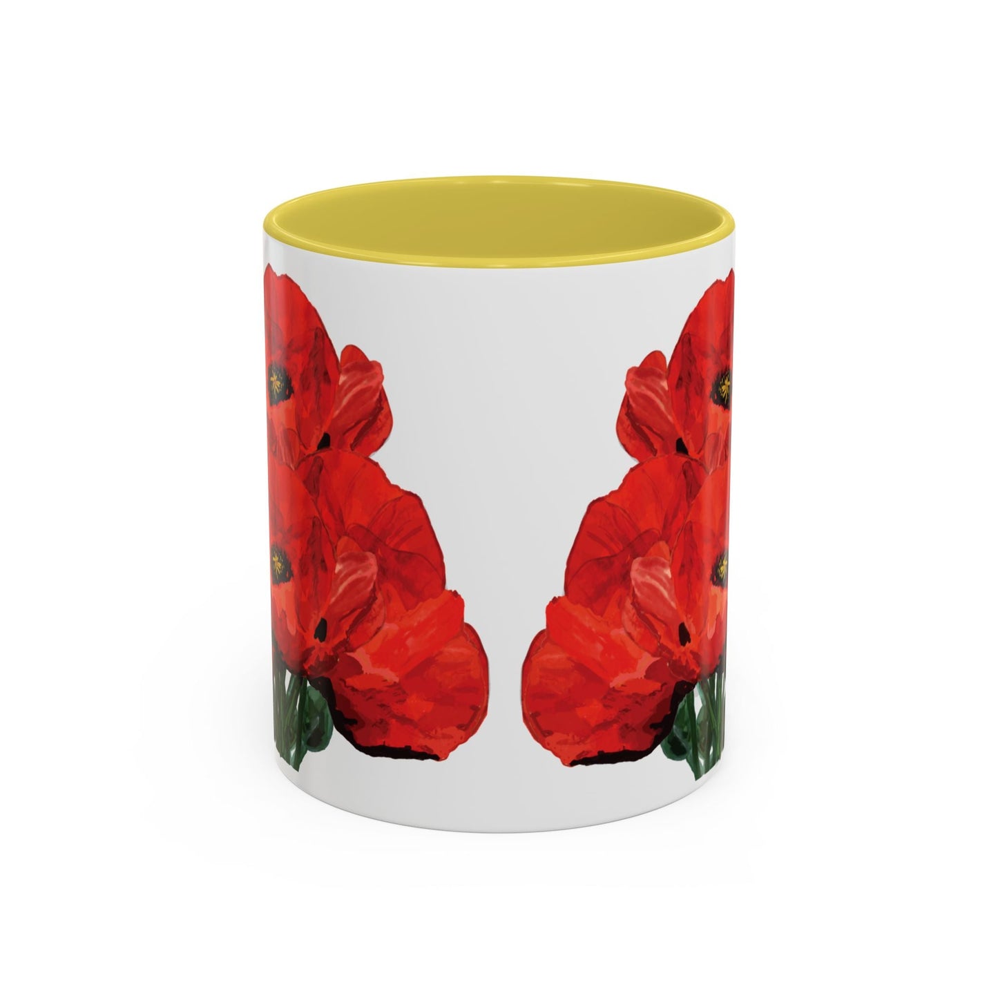 Poppies Two - Tone Coffee Mug, 11oz & 15 oz - Blue Cava