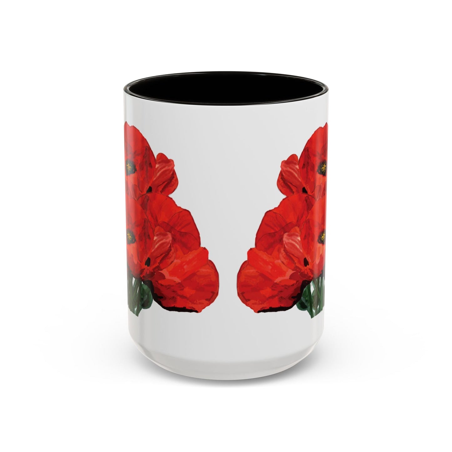 Poppies Two - Tone Coffee Mug, 11oz & 15 oz - Blue Cava