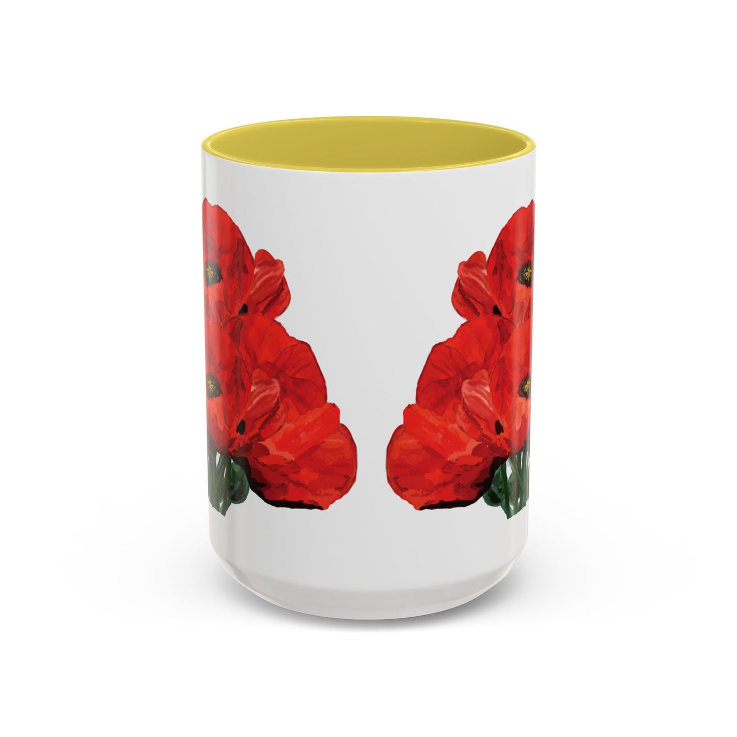 Poppies Two - Tone Coffee Mug, 11oz & 15 oz - Blue Cava