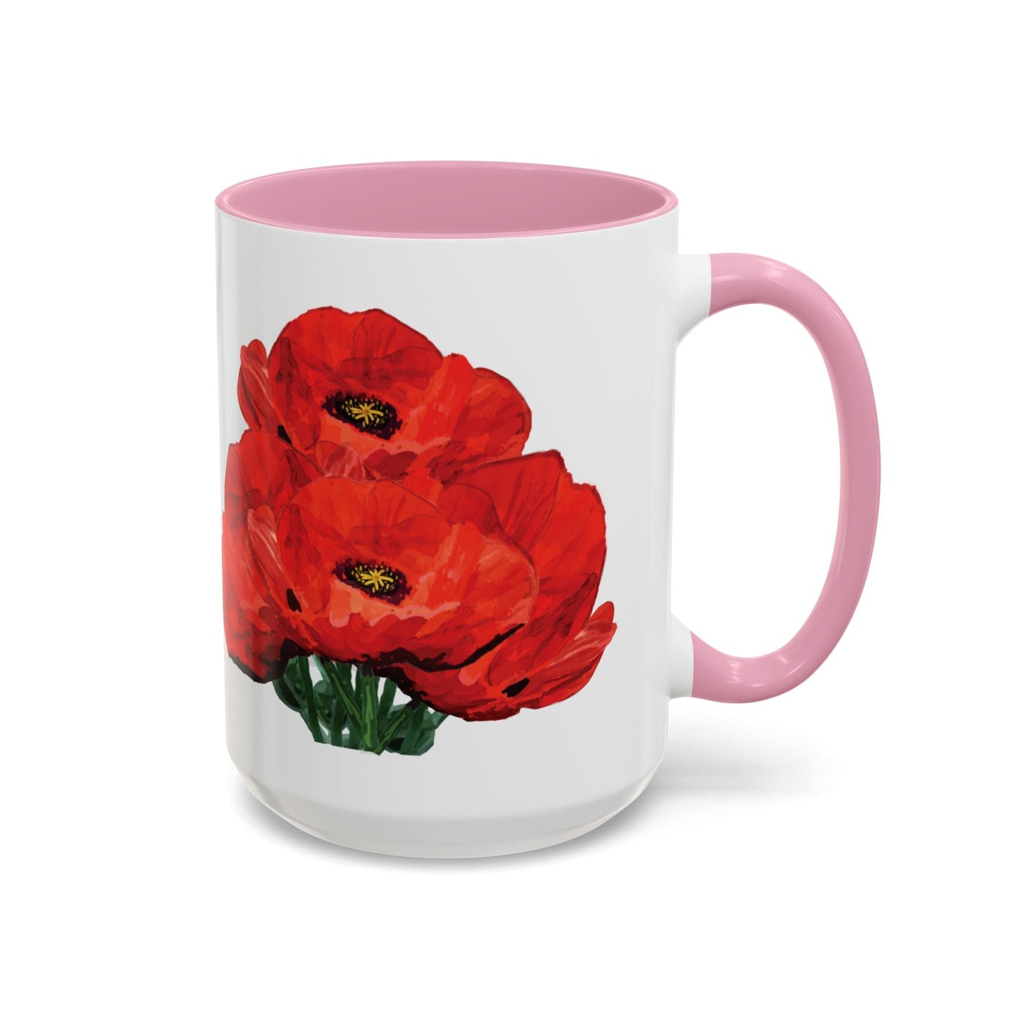 Poppies Two - Tone Coffee Mug, 11oz & 15 oz - Blue Cava