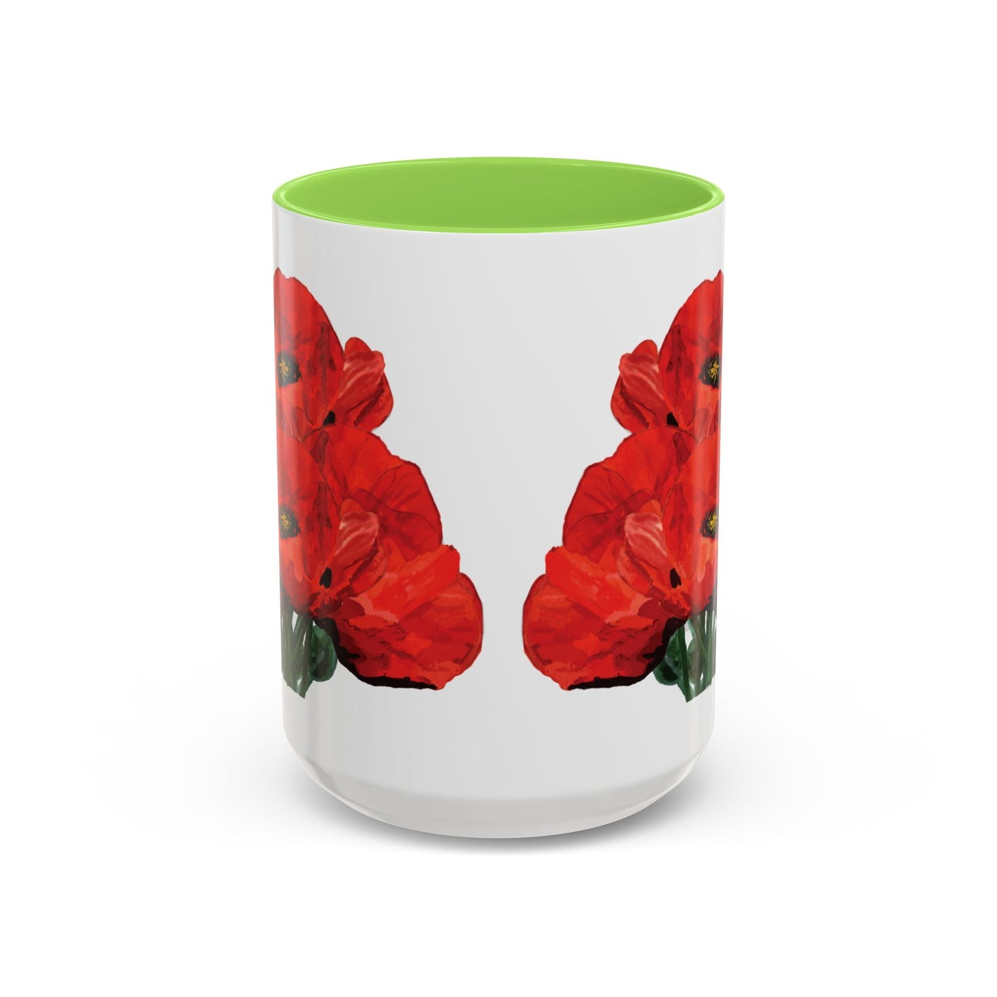 Poppies Two - Tone Coffee Mug, 11oz & 15 oz - Blue Cava