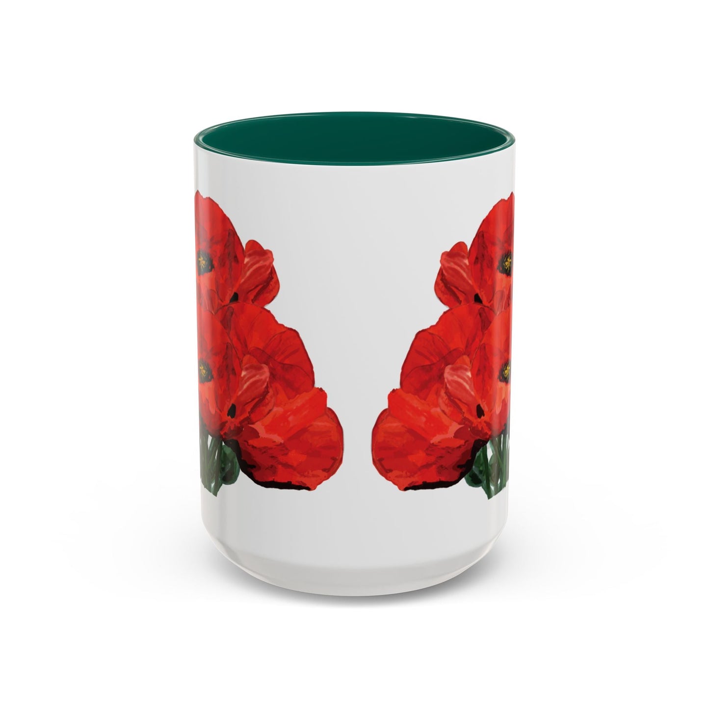 Poppies Two - Tone Coffee Mug, 11oz & 15 oz - Blue Cava