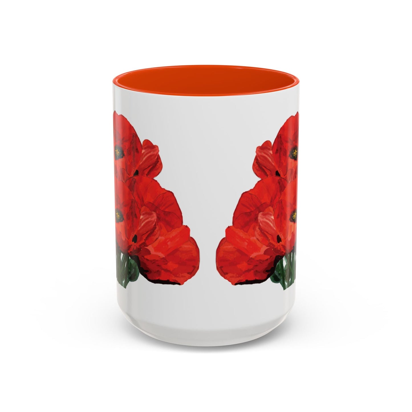 Poppies Two - Tone Coffee Mug, 11oz & 15 oz - Blue Cava