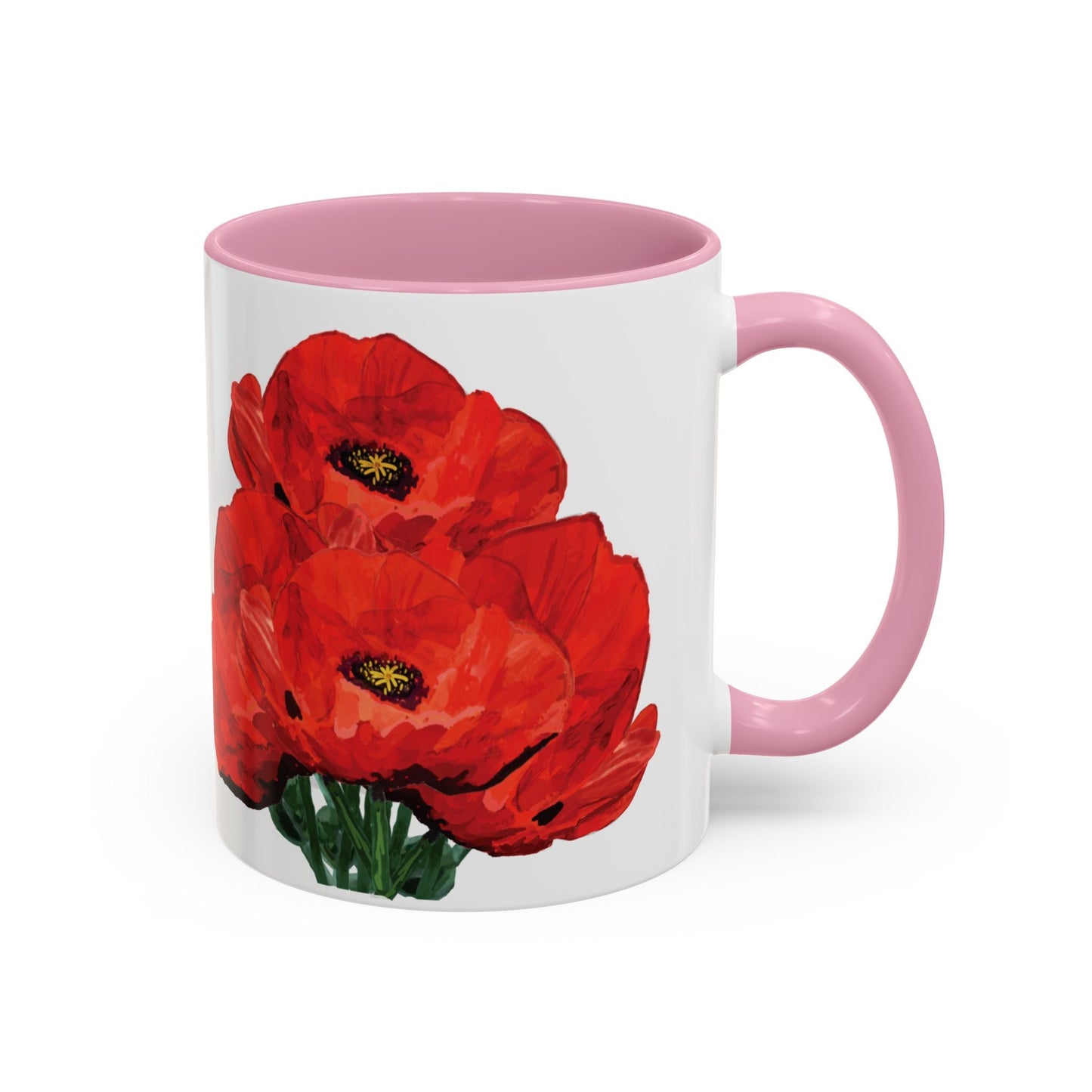 Poppies Two - Tone Coffee Mug, 11oz & 15 oz - Blue Cava
