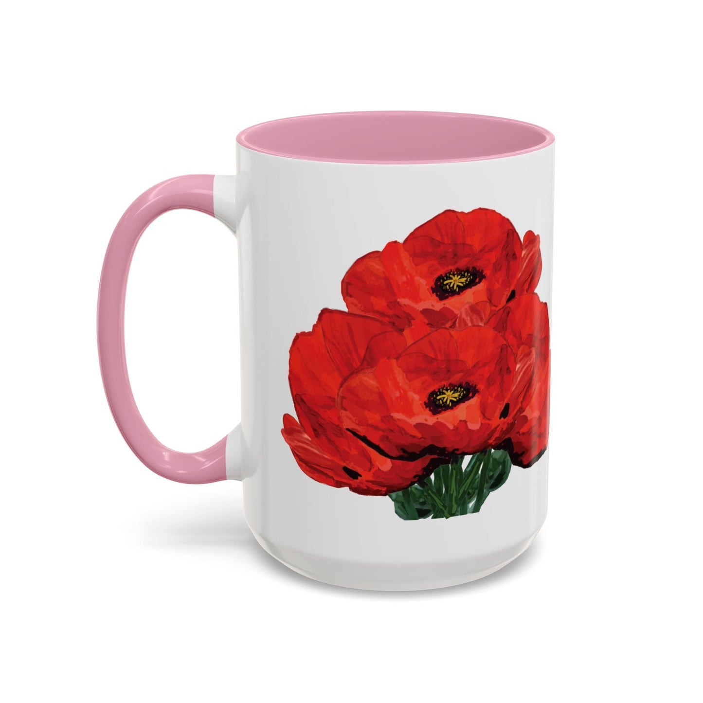 Poppies Two - Tone Coffee Mug, 11oz & 15 oz - Blue Cava