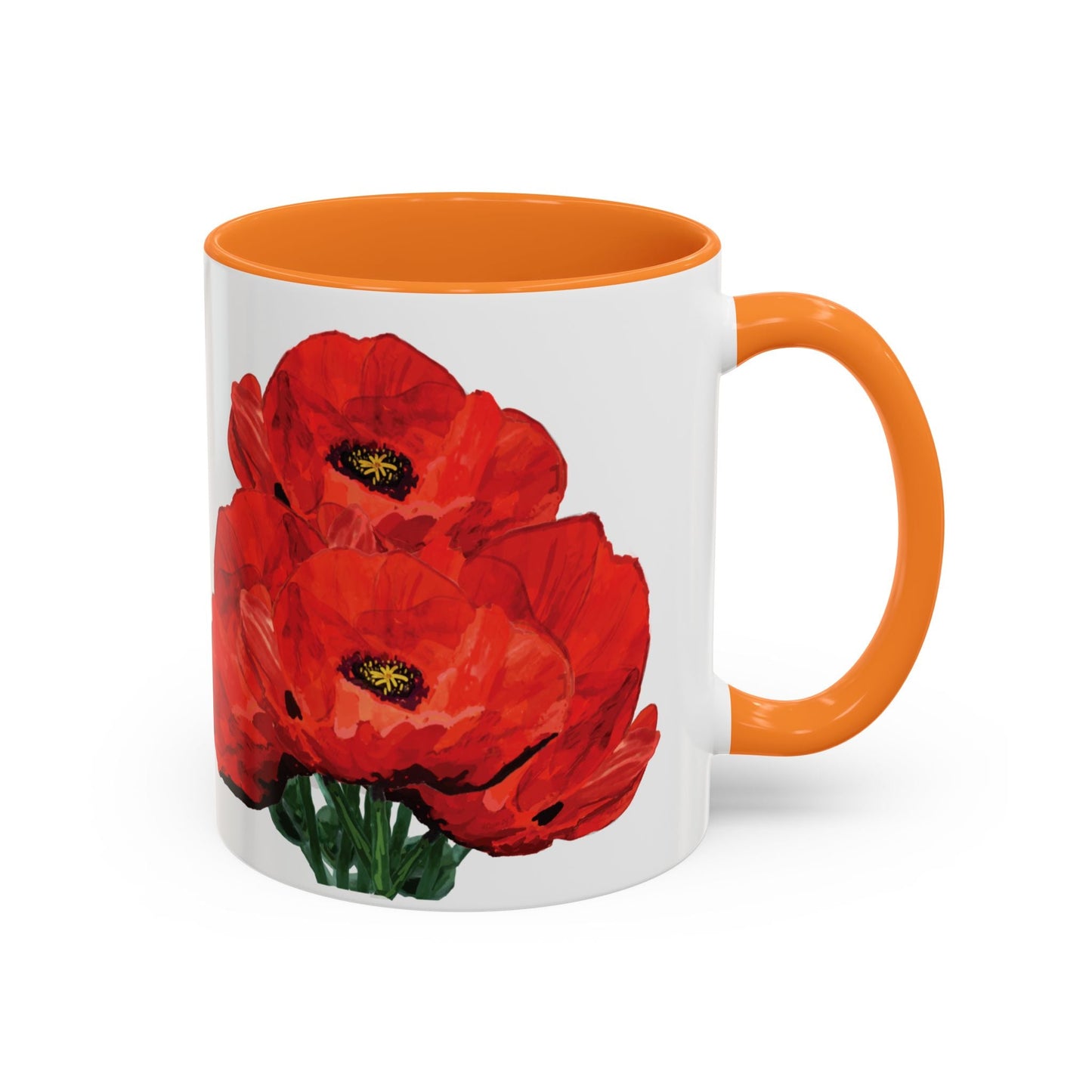 Poppies Two - Tone Coffee Mug, 11oz & 15 oz - Blue Cava