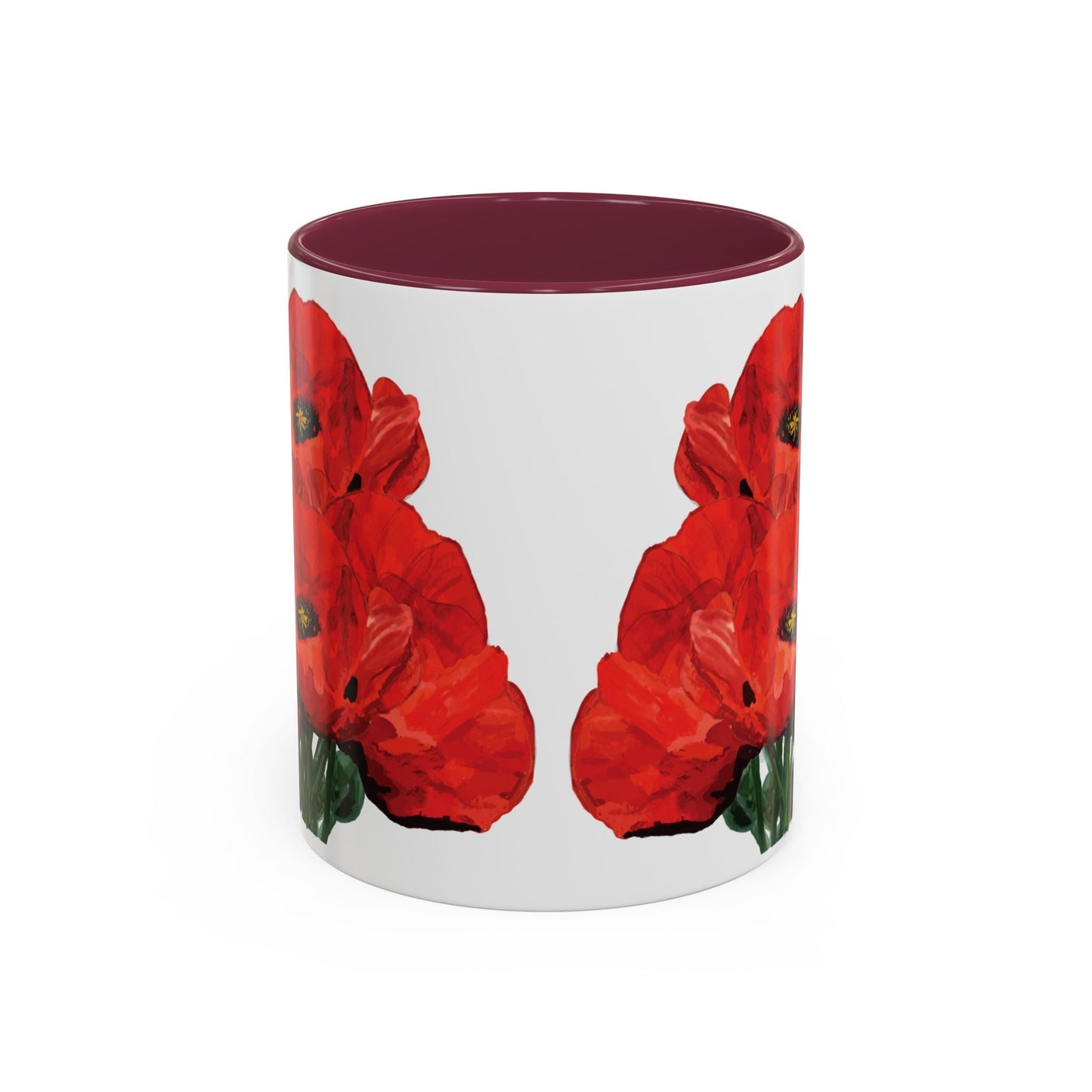 Poppies Two - Tone Coffee Mug, 11oz & 15 oz - Blue Cava