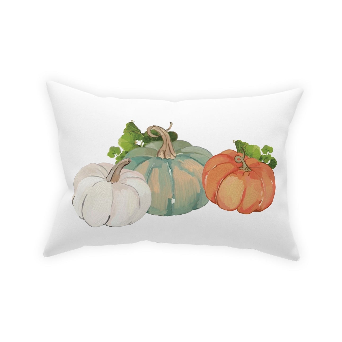 Pumpkin Harvest Broadcloth Pillow - Blue Cava