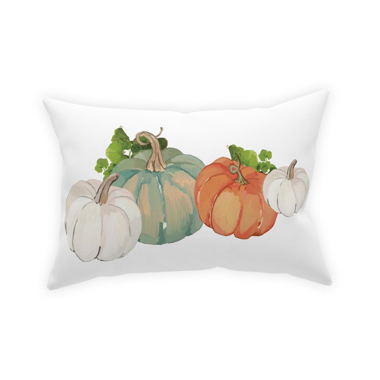 Pumpkin Harvest Broadcloth Pillow - Blue Cava