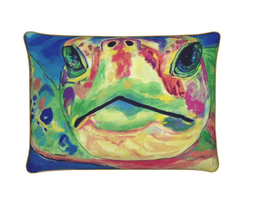 Rainbow Sea Turtle Premium Pillows - Blue Cava