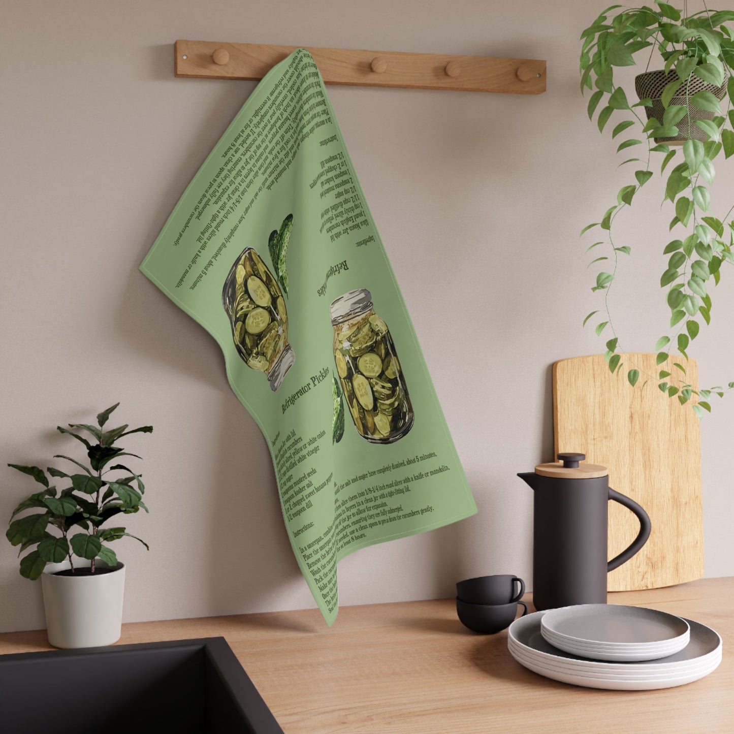 Refrigerator Pickle Recipe Tea Towels - Eco - Friendly - Blue Cava