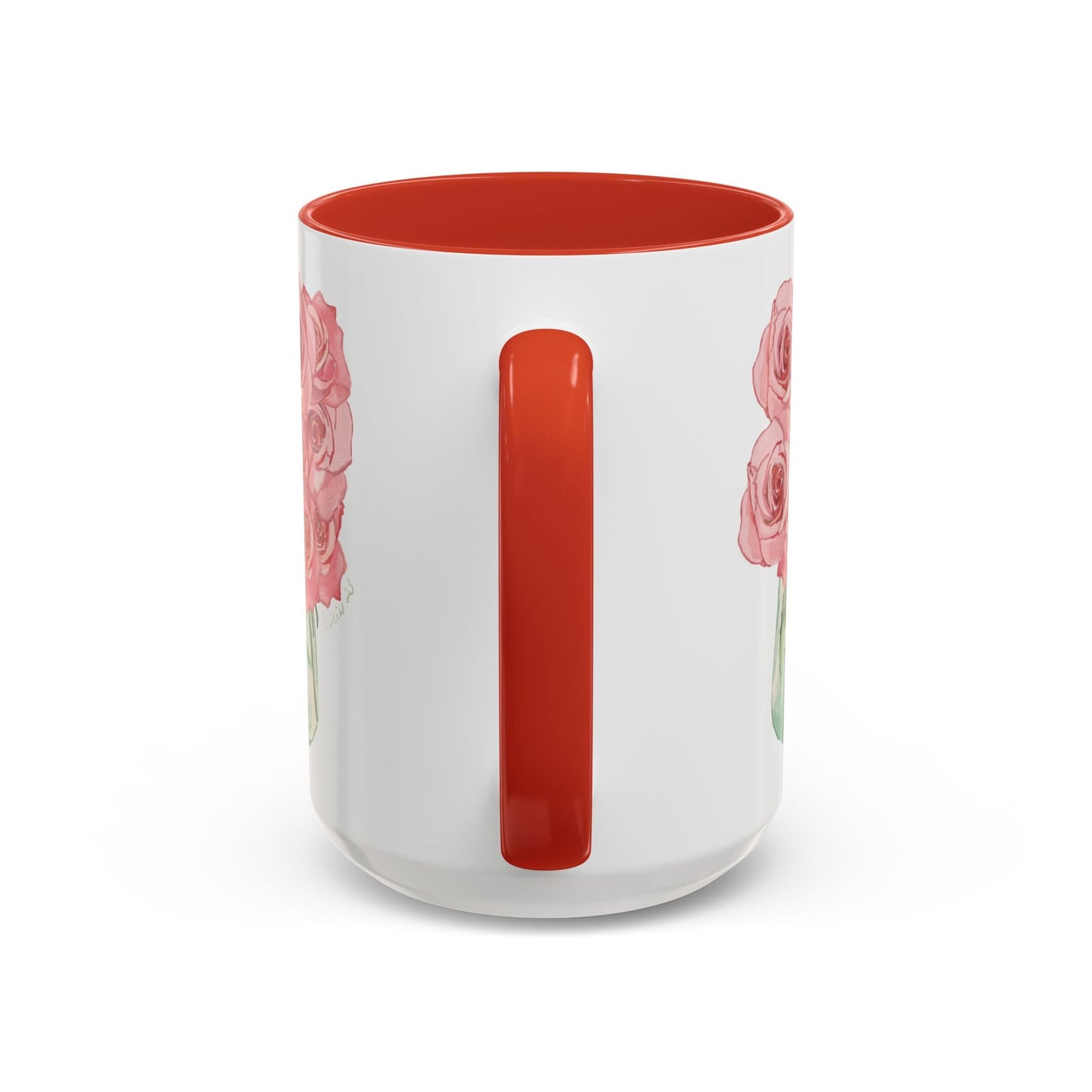 Rose Bouquet Two Tone Coffee Mug (11oz & 15oz) - Blue Cava