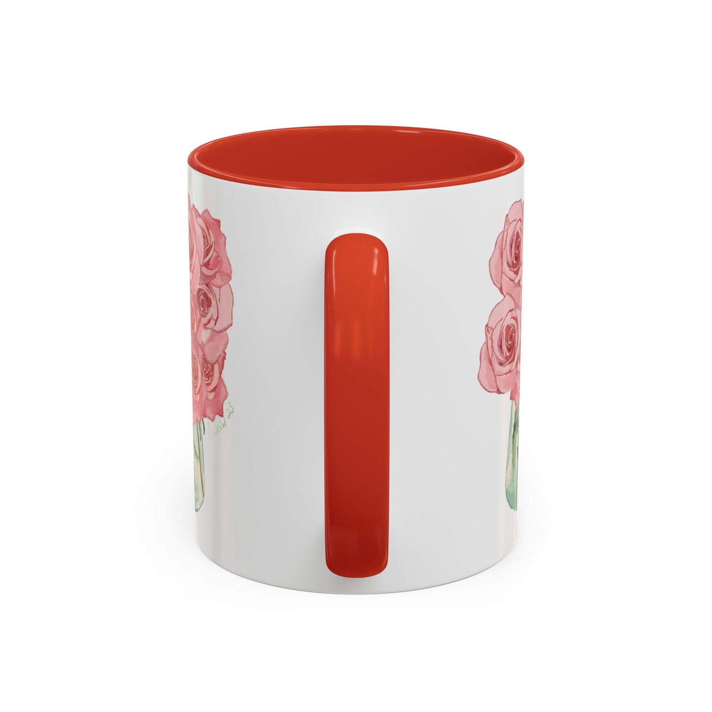 Rose Bouquet Two Tone Coffee Mug (11oz & 15oz) - Blue Cava