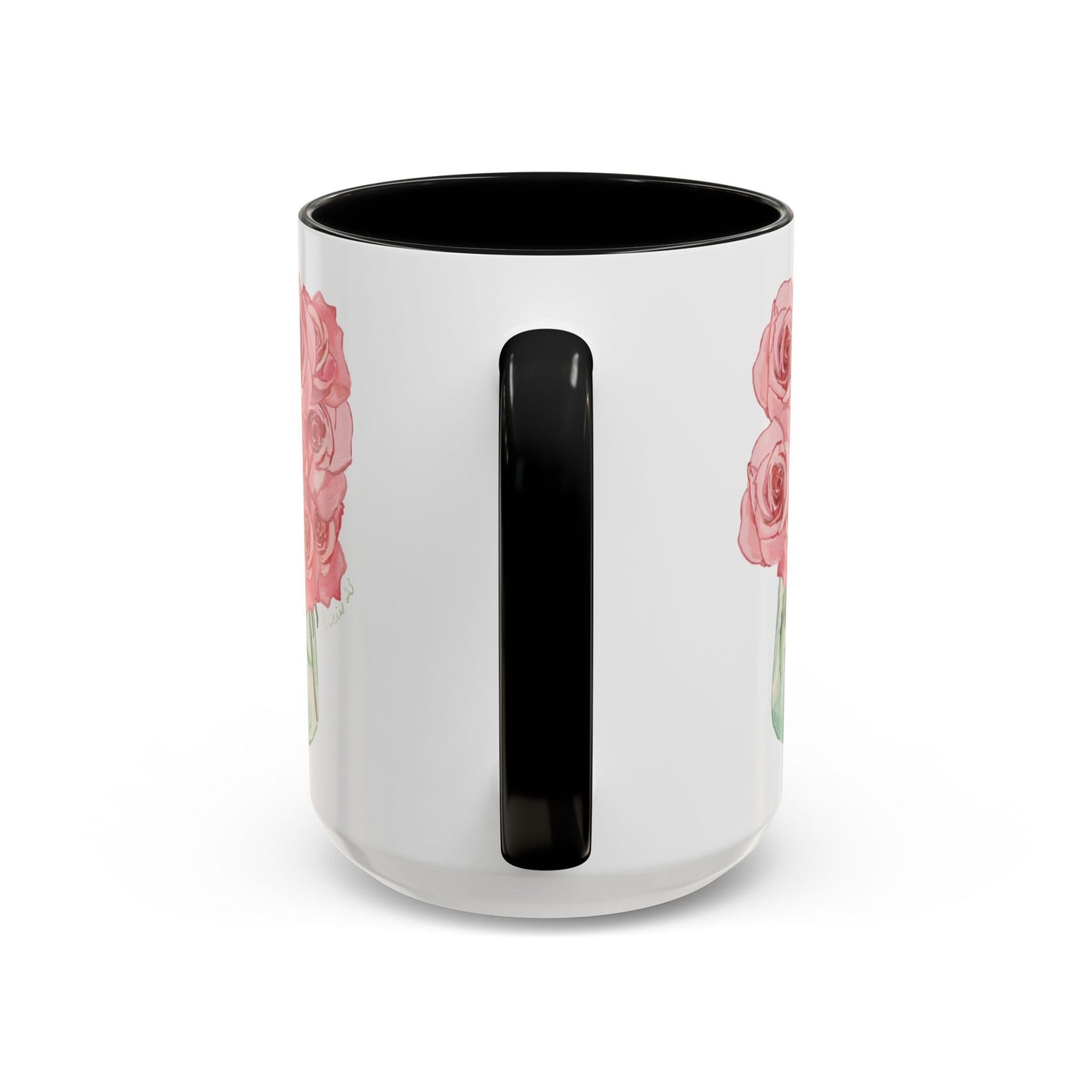 Rose Bouquet Two Tone Coffee Mug (11oz & 15oz) - Blue Cava