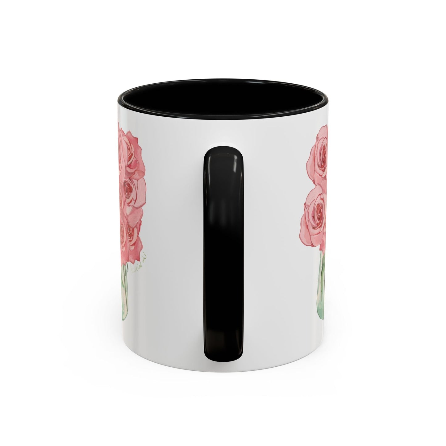 Rose Bouquet Two Tone Coffee Mug (11oz & 15oz) - Blue Cava