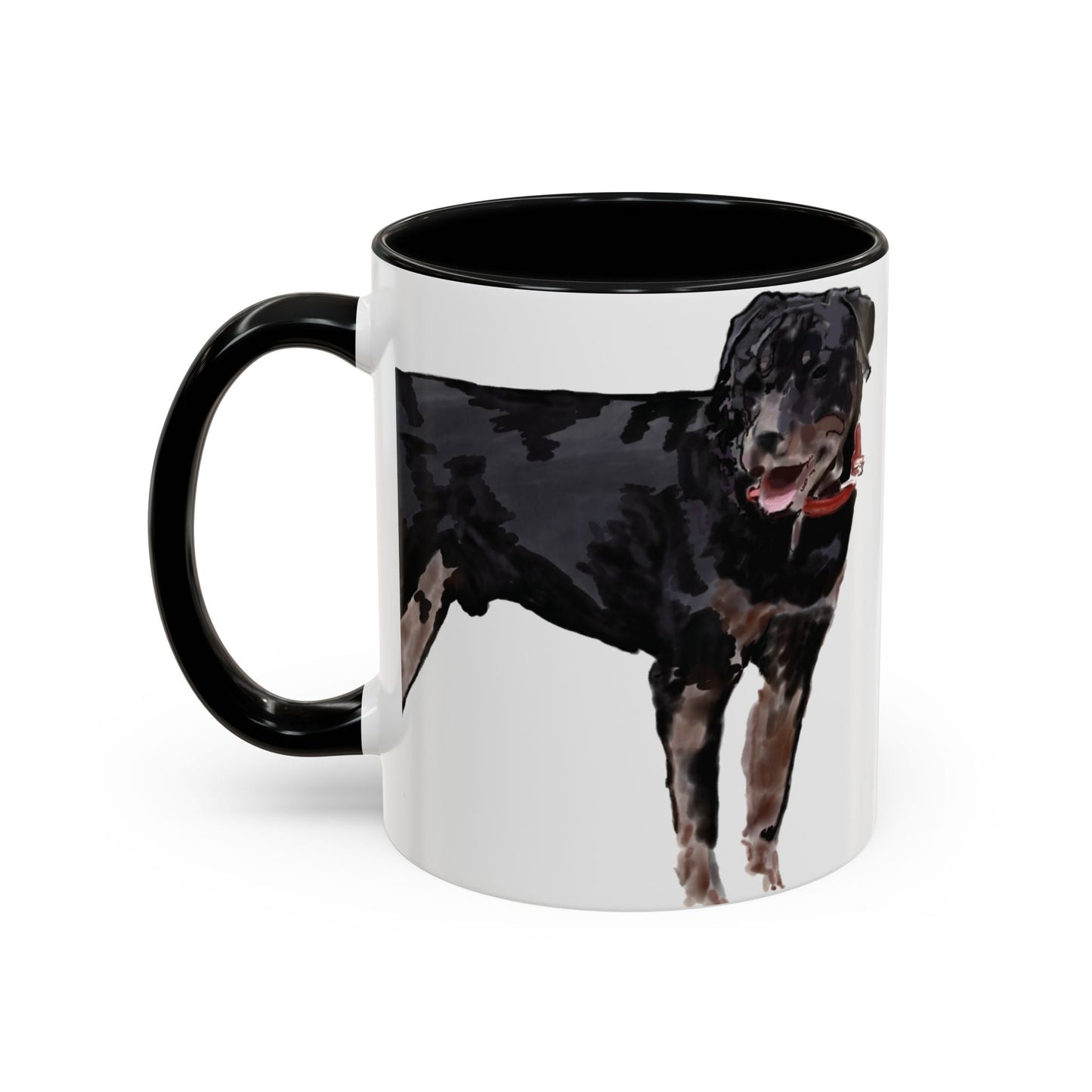 Rottweiler Two Tone Coffee Mug (11oz & 15oz) - Blue Cava