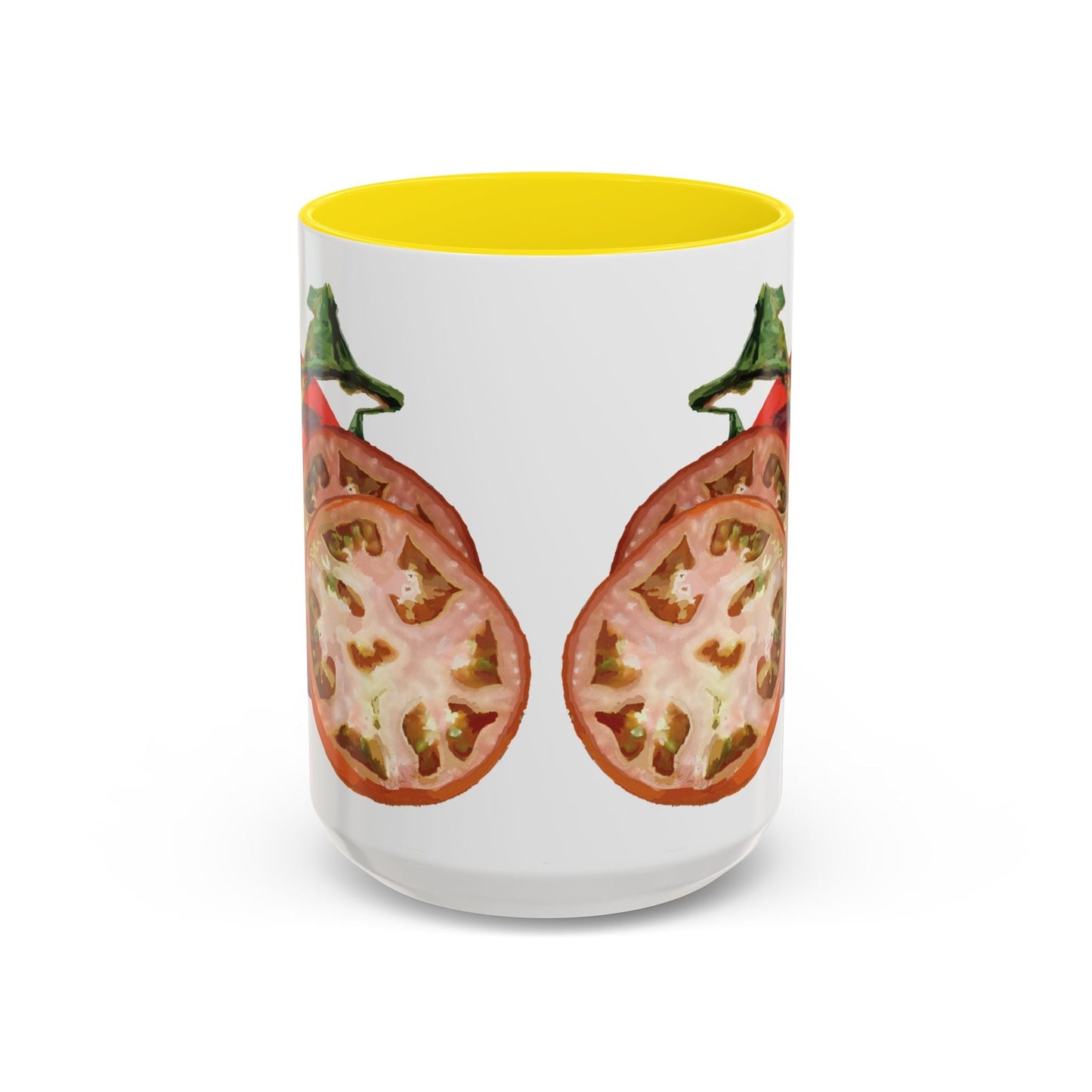 Rustic Tomato Two - Tone Ceramic Mugs - 11oz and 15 oz - Perfect for Gardeners - Blue Cava