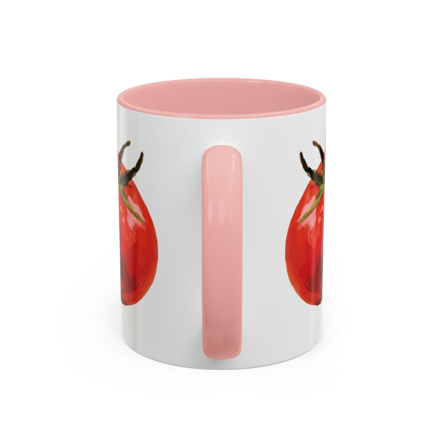Rustic Tomato Two - Tone Ceramic Mugs - 11oz and 15 oz - Perfect for Gardeners - Blue Cava